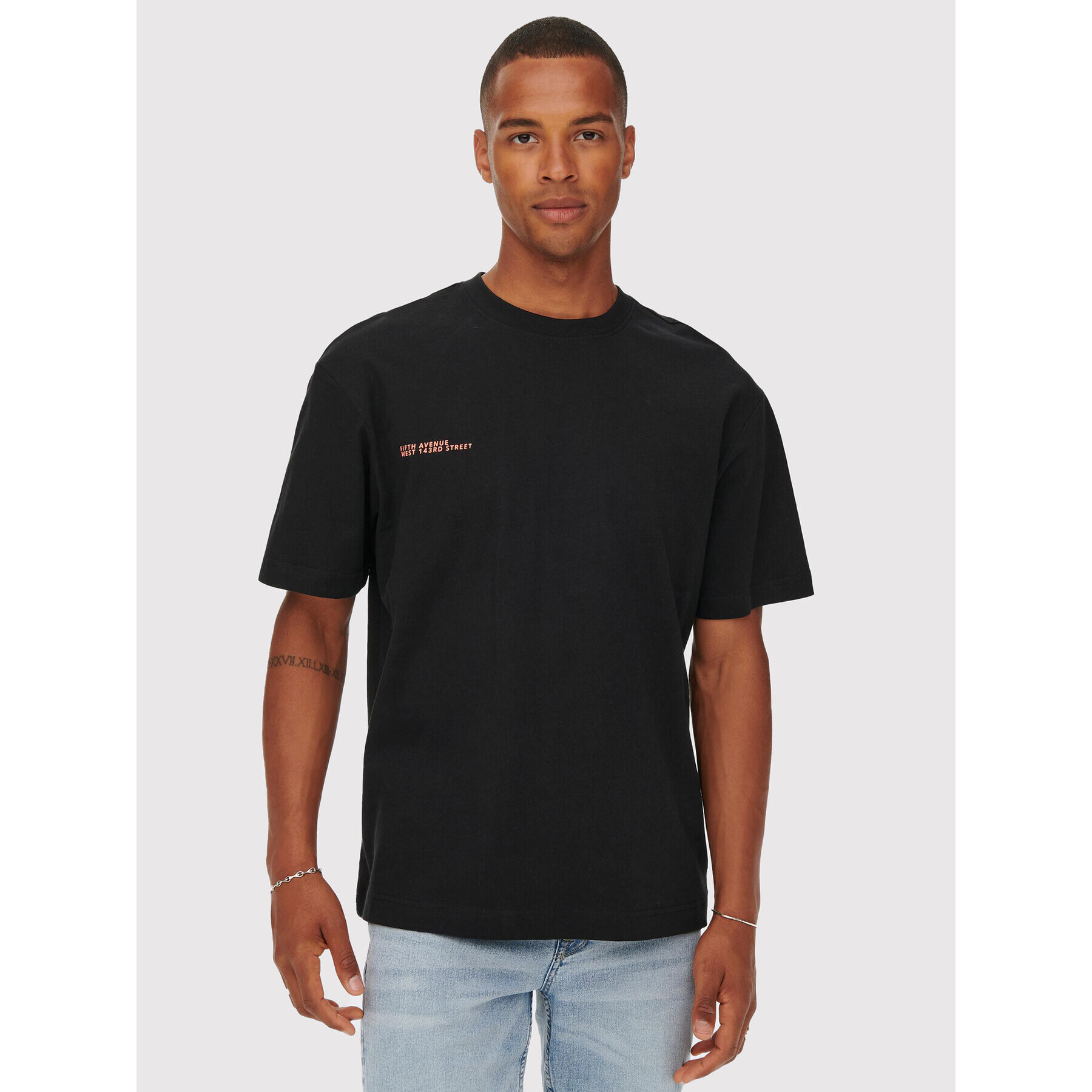 Only & Sons Тишърт Fred 22023090 Черен Relaxed Fit - Pepit.bg