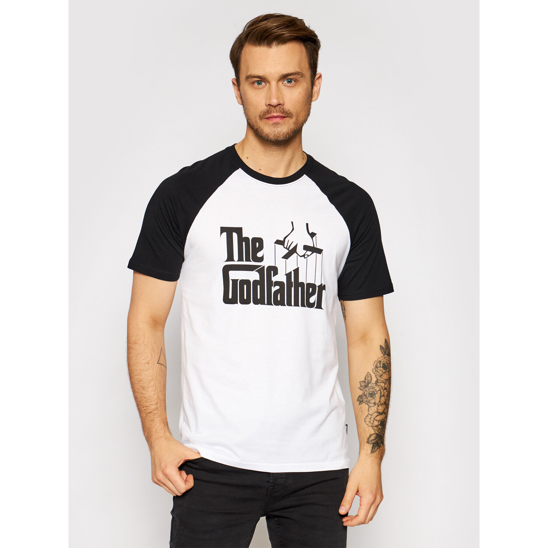 Only & Sons Тишърт Godfather 22020213 Бял Regular Fit - Pepit.bg