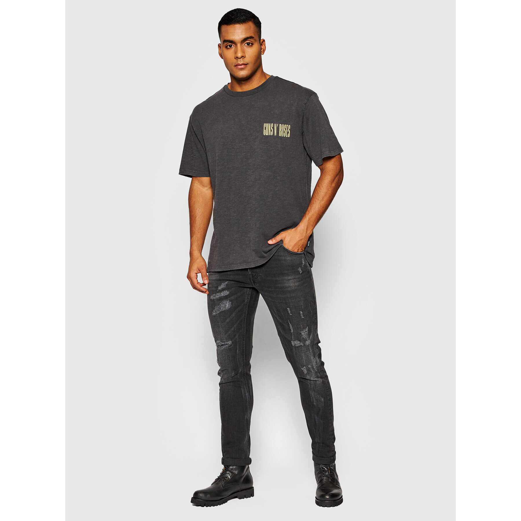 Only & Sons Тишърт Guns N' Roses 22021465 Сив Relaxed Fit - Pepit.bg