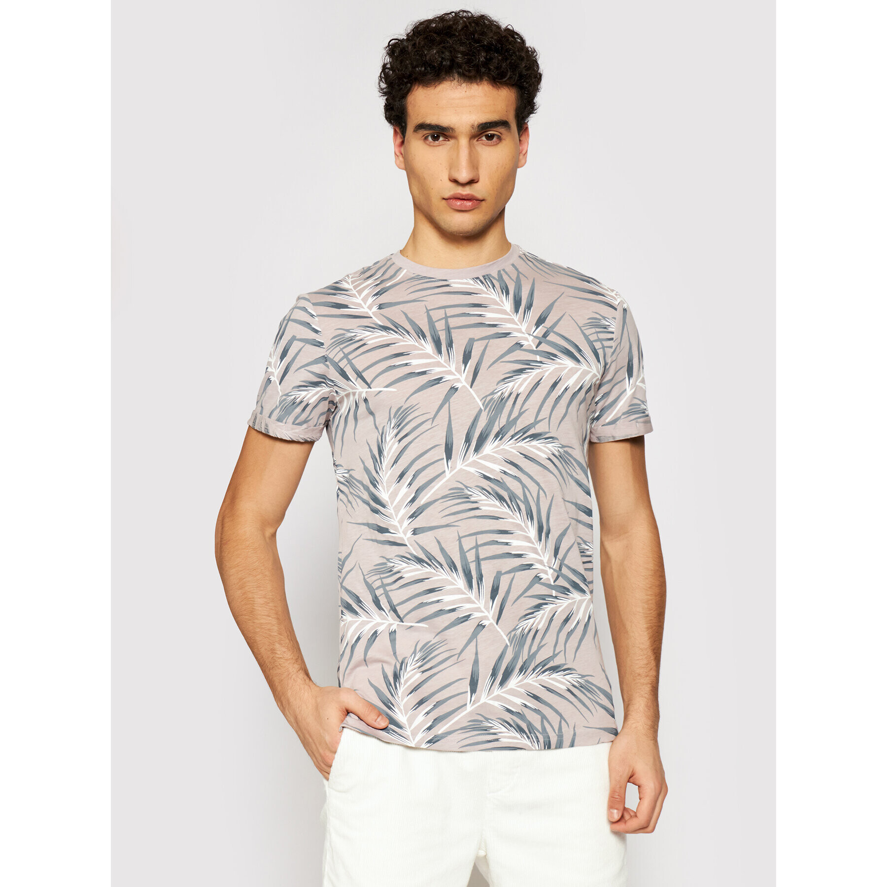 Only & Sons Тишърт Iason 22016762 Сив Slim Fit - Pepit.bg