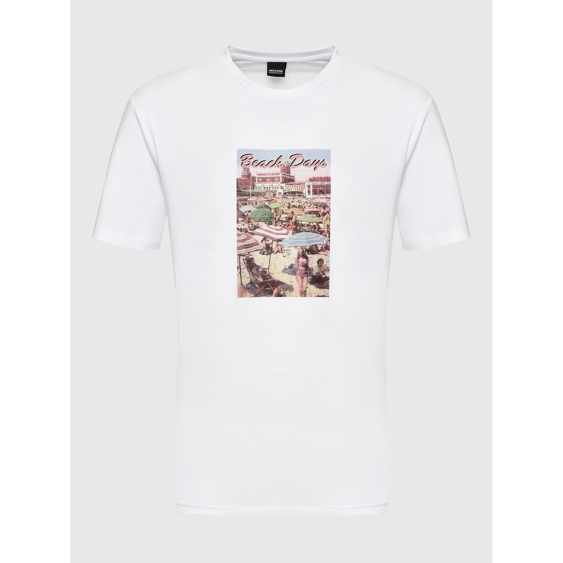 Only & Sons Тишърт Ib 22022198 Бял Regular Fit - Pepit.bg