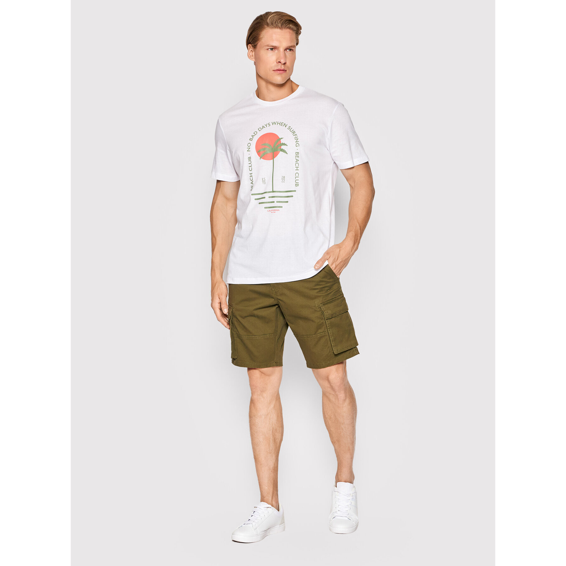Only & Sons Тишърт Ilias 22022199 Бял Regular Fit - Pepit.bg