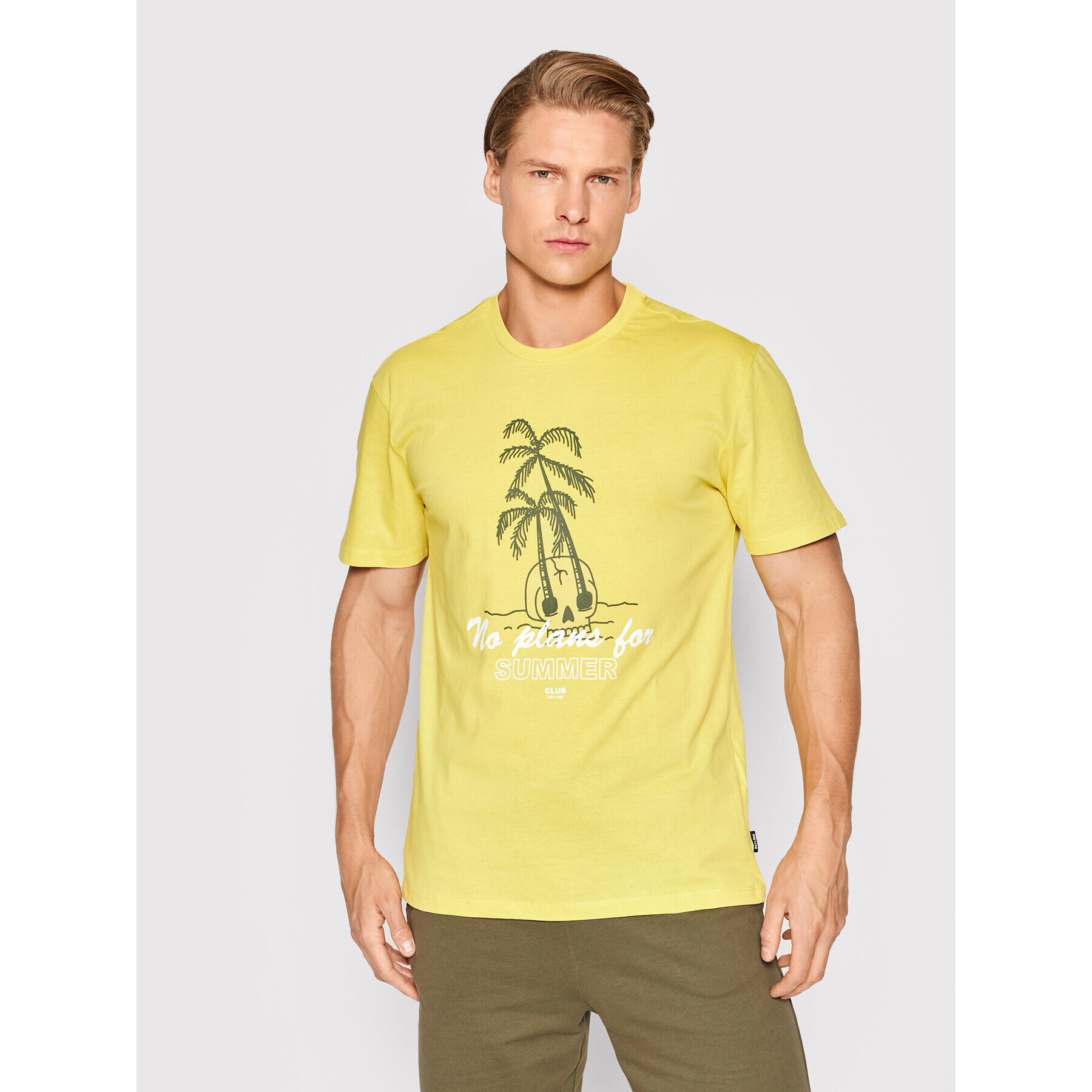 Only & Sons Тишърт Ilias 22022199 Жълт Regular Fit - Pepit.bg