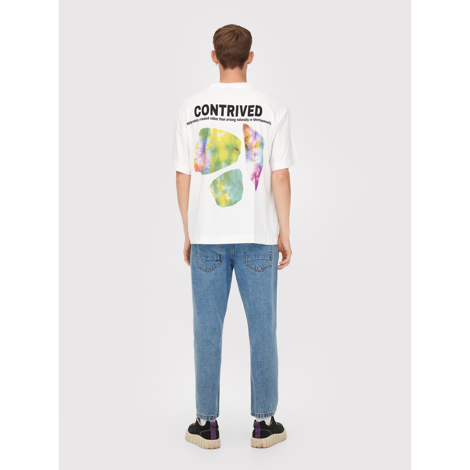 Only & Sons Тишърт Illian 22022149 Бял Oversize - Pepit.bg