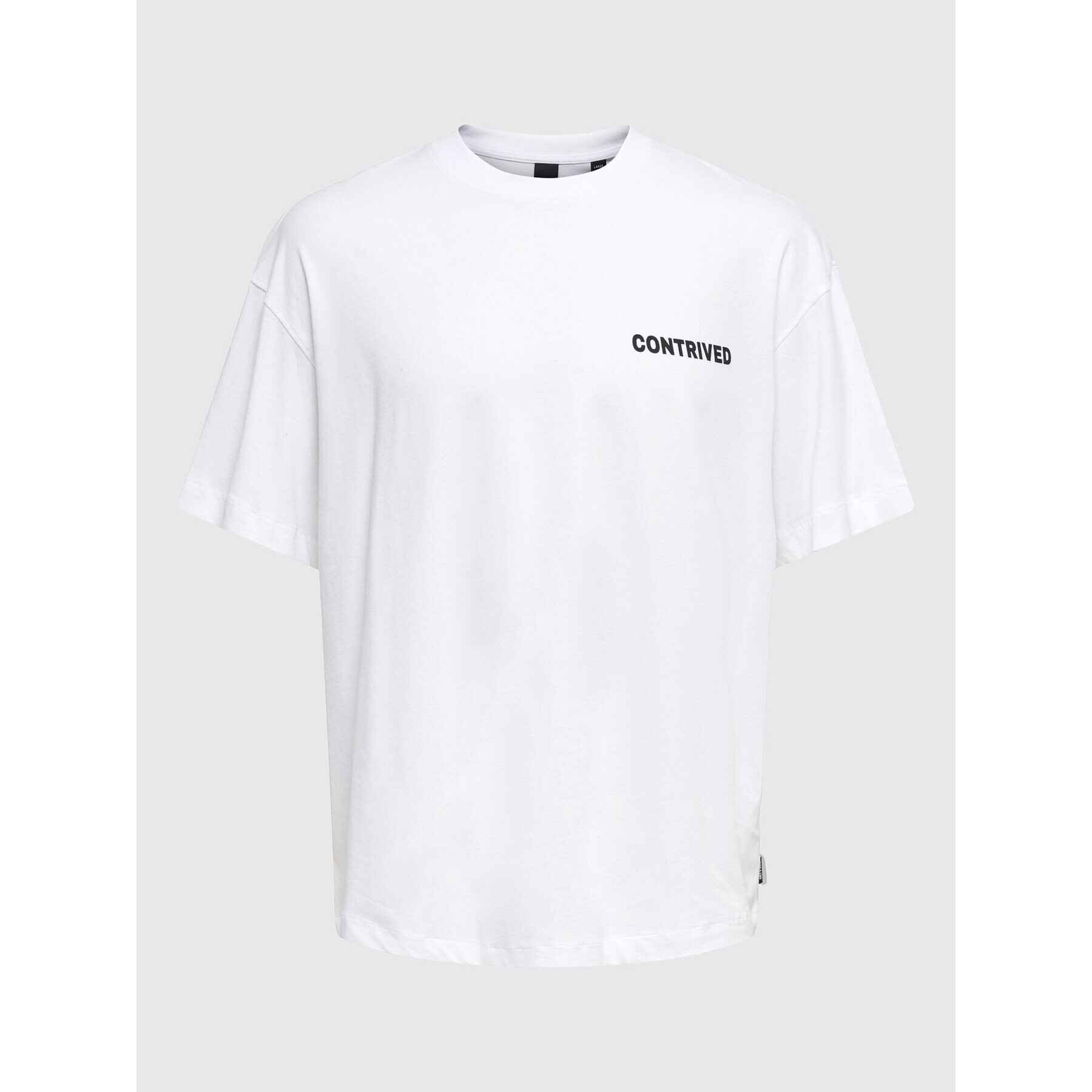 Only & Sons Тишърт Illian 22022149 Бял Oversize - Pepit.bg
