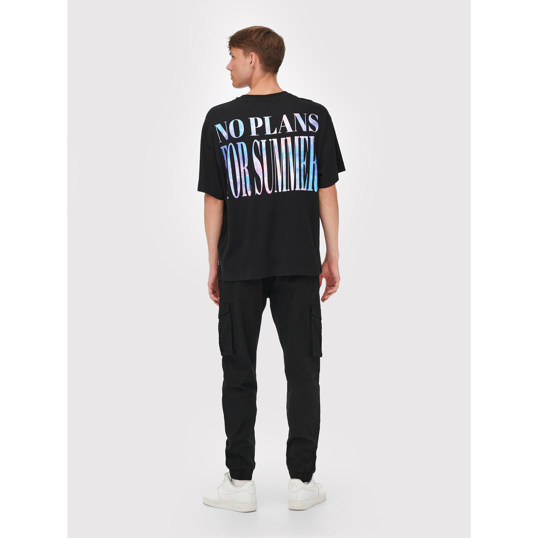 Only & Sons Тишърт Illian 22022149 Черен Oversize - Pepit.bg