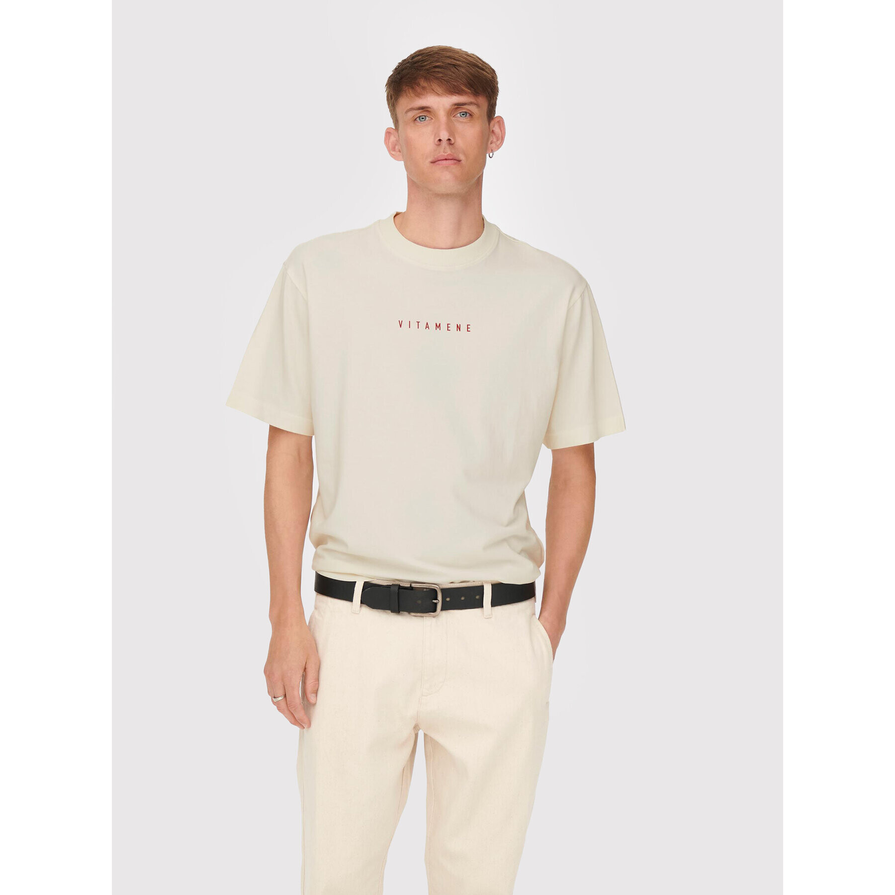 Only & Sons Тишърт Ismael 22022141 Бял Relaxed Fit - Pepit.bg