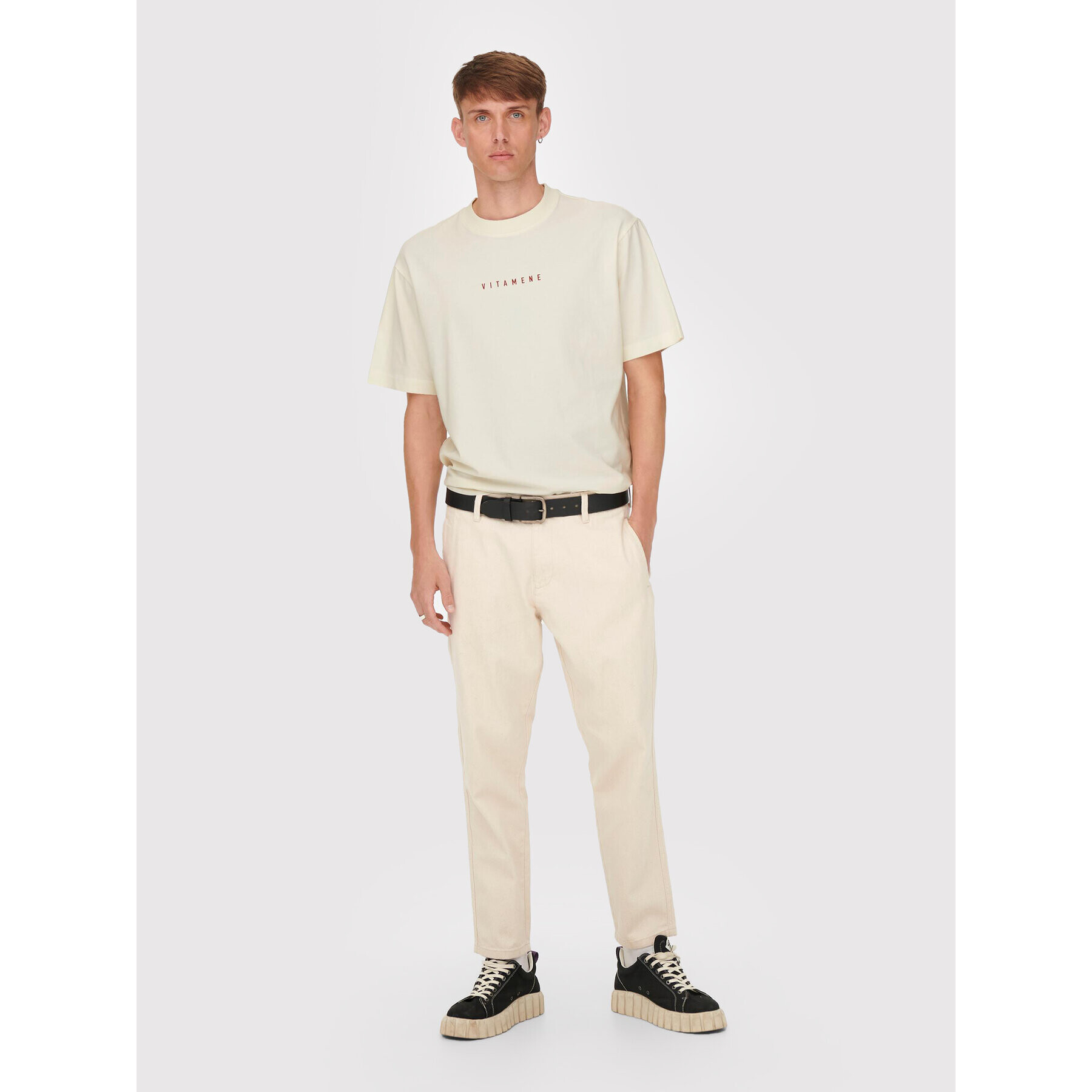 Only & Sons Тишърт Ismael 22022141 Бял Relaxed Fit - Pepit.bg