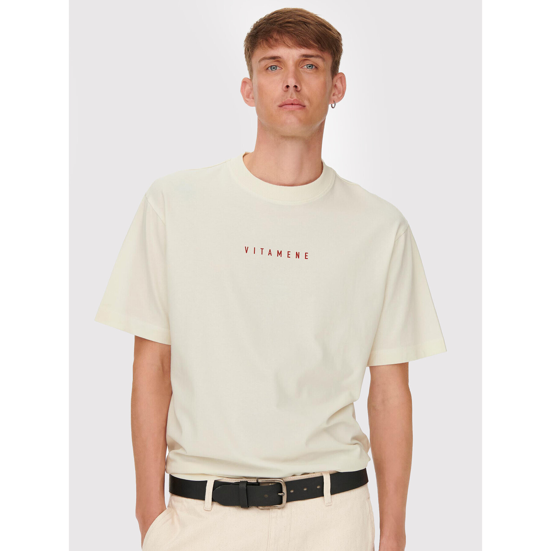 Only & Sons Тишърт Ismael 22022141 Бял Relaxed Fit - Pepit.bg