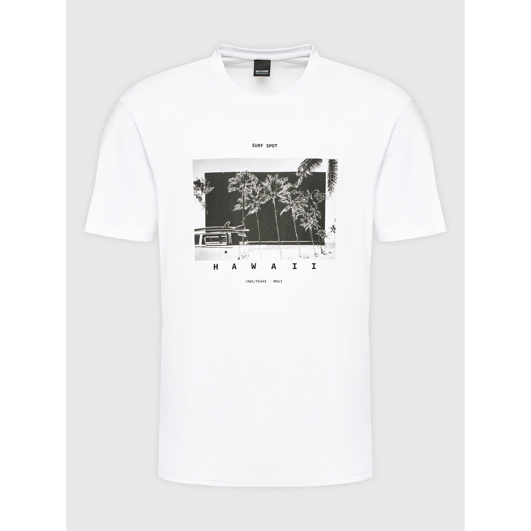 Only & Sons Тишърт Ivey 22022200 Бял Regular Fit - Pepit.bg
