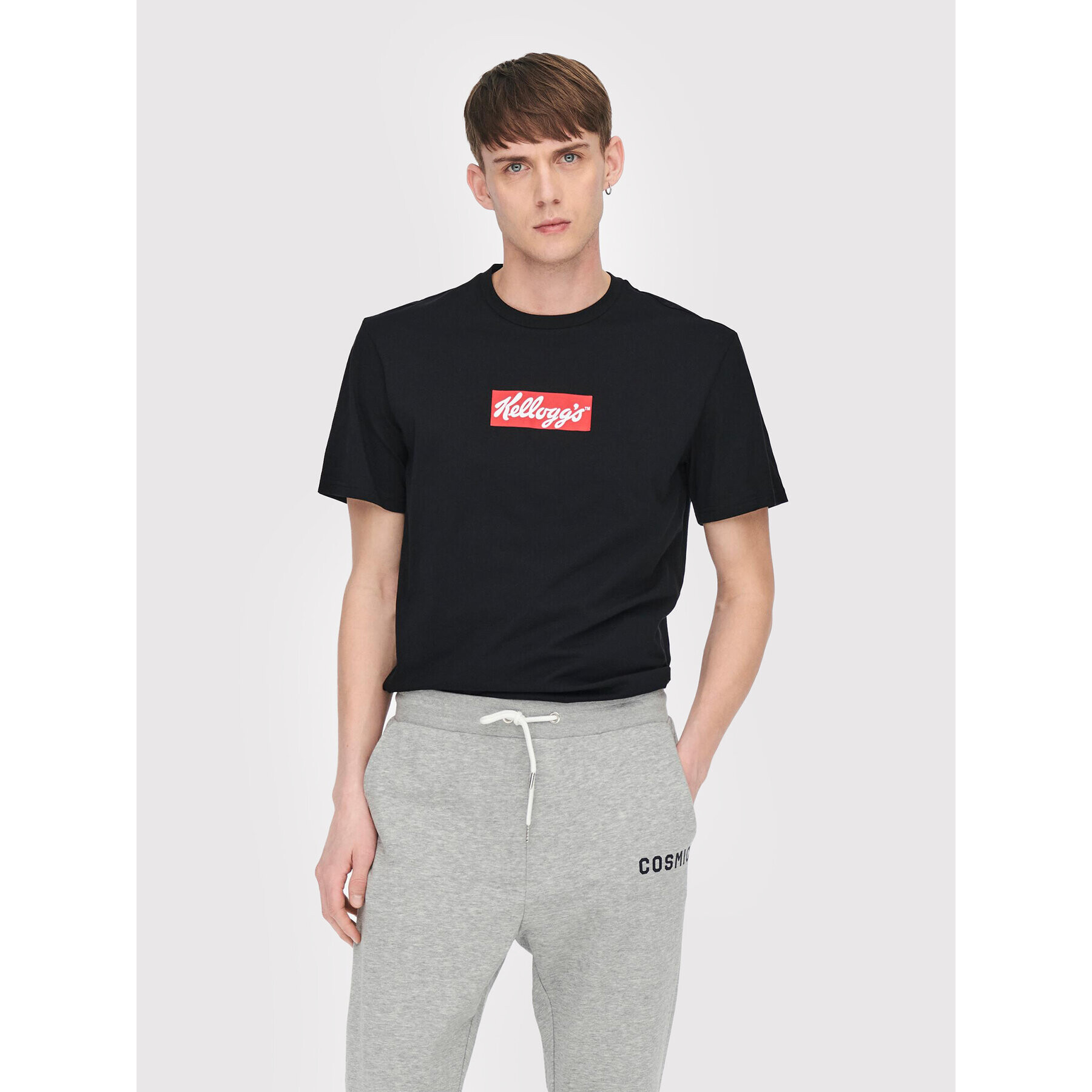 Only & Sons Тишърт Kelloggs 22022250 Черен Regular Fit - Pepit.bg