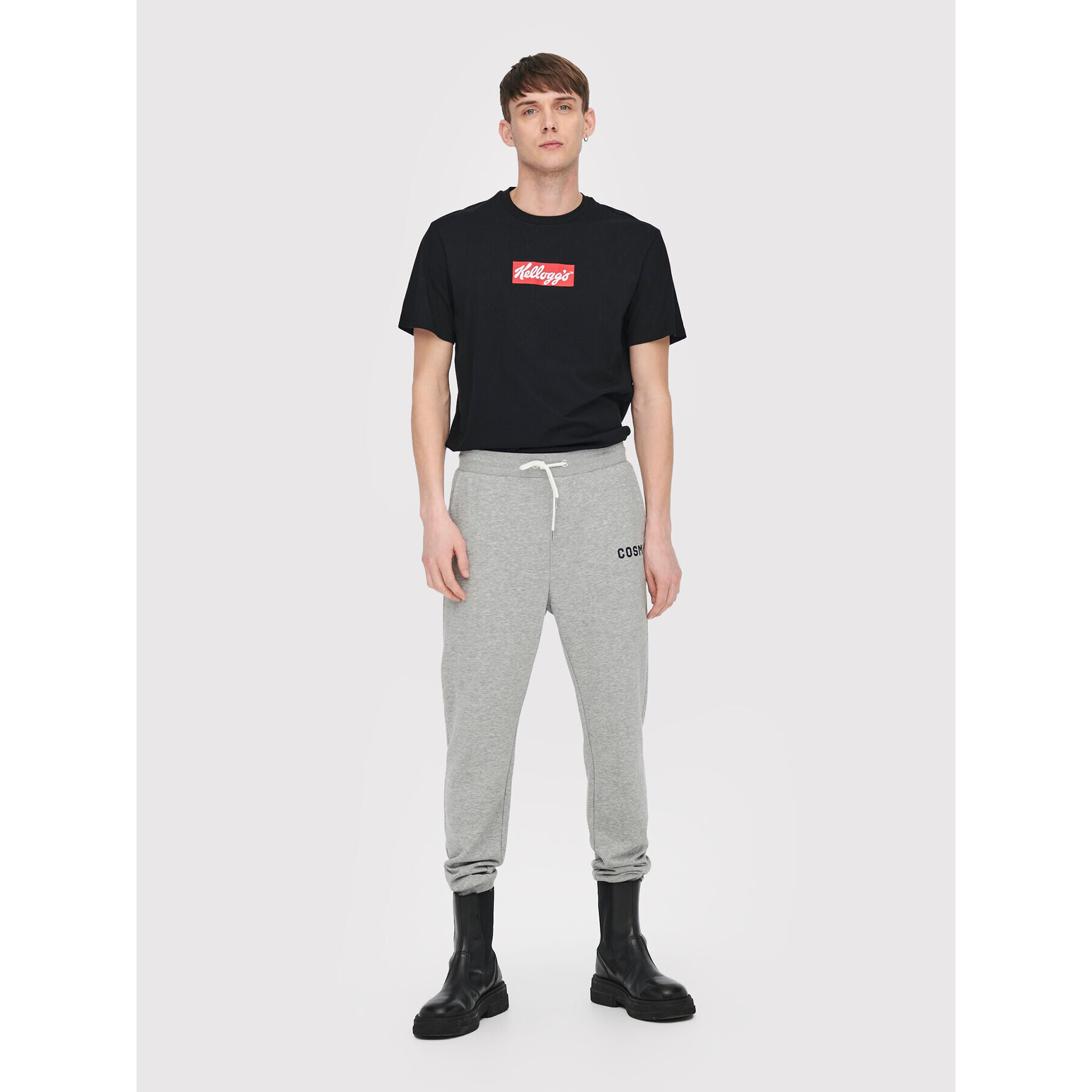 Only & Sons Тишърт Kelloggs 22022250 Черен Regular Fit - Pepit.bg