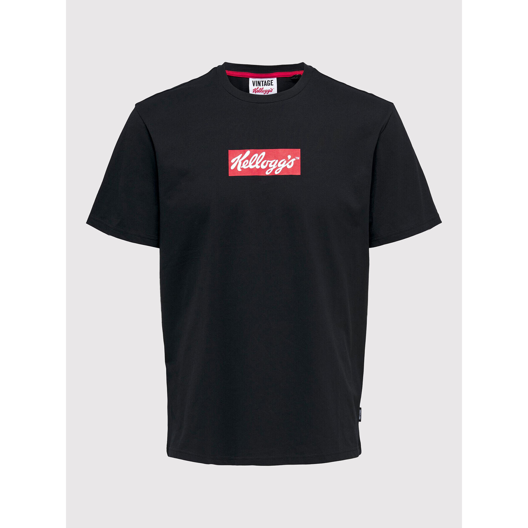 Only & Sons Тишърт Kelloggs 22022250 Черен Regular Fit - Pepit.bg