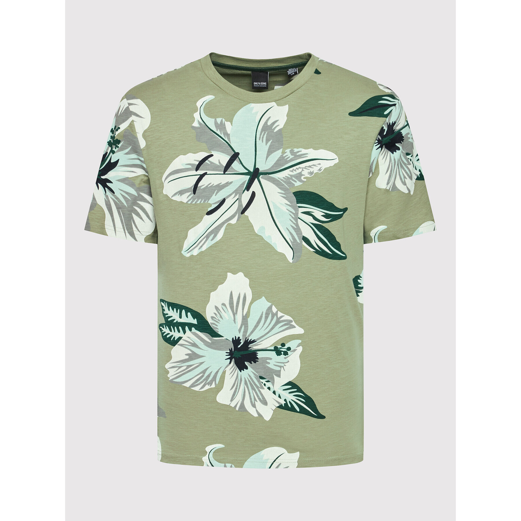 Only & Sons Тишърт Klop 22022164 Зелен Regular Fit - Pepit.bg