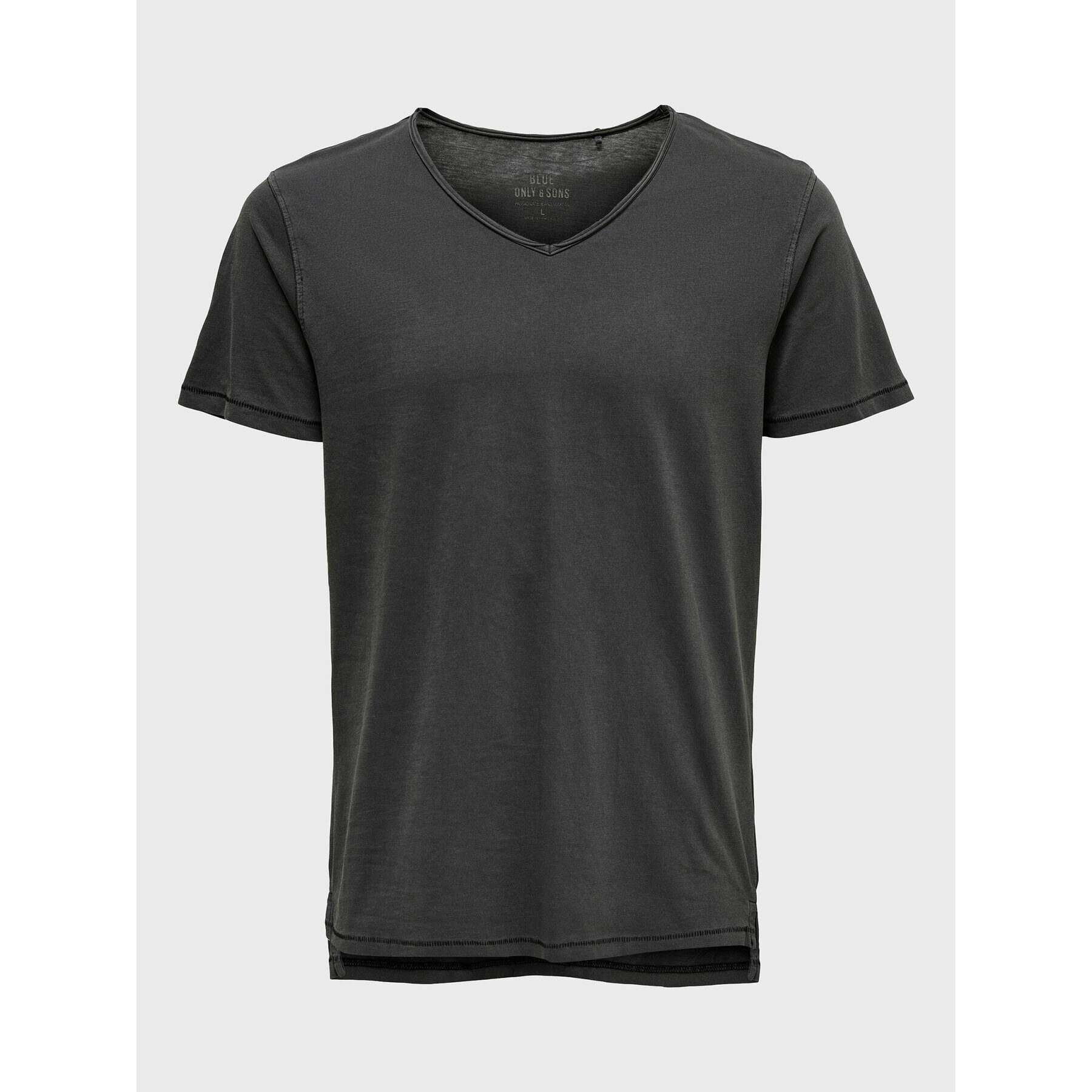 Only & Sons Тишърт Laos Longline 22023186 Сив Regular Fit - Pepit.bg