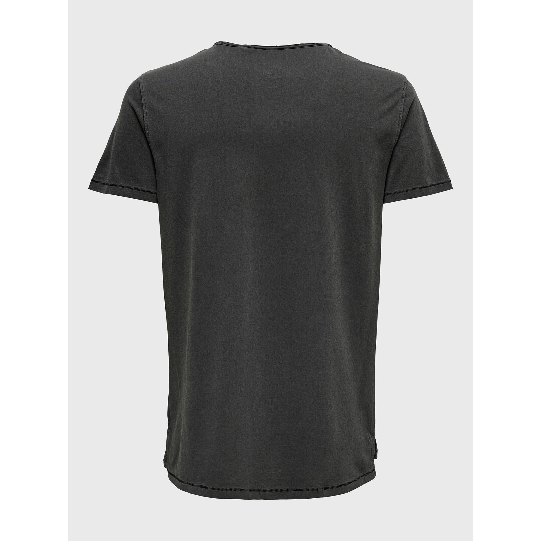 Only & Sons Тишърт Laos Longline 22023186 Сив Regular Fit - Pepit.bg