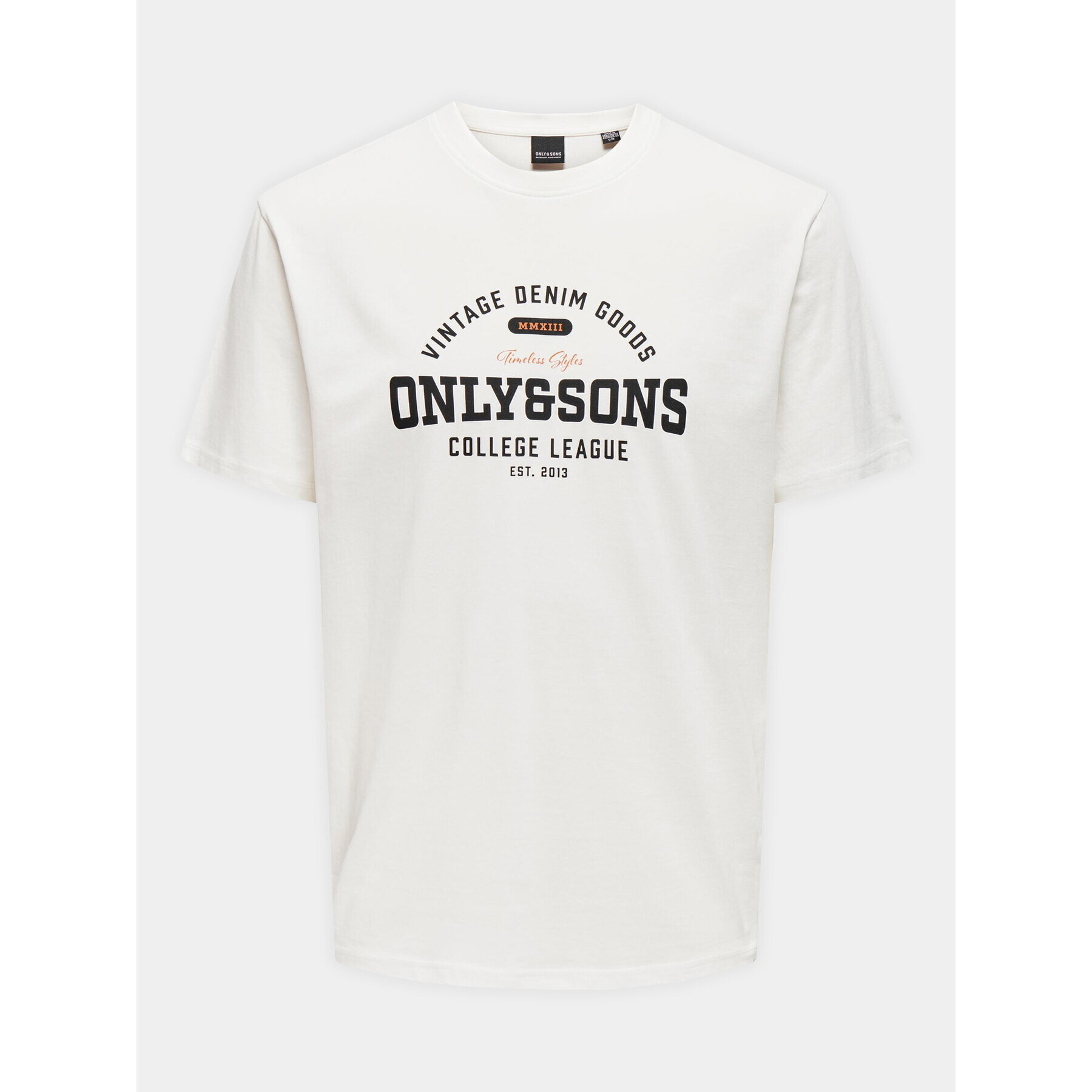 Only & Sons Тишърт Lenny 22028593 Бял Regular Fit - Pepit.bg