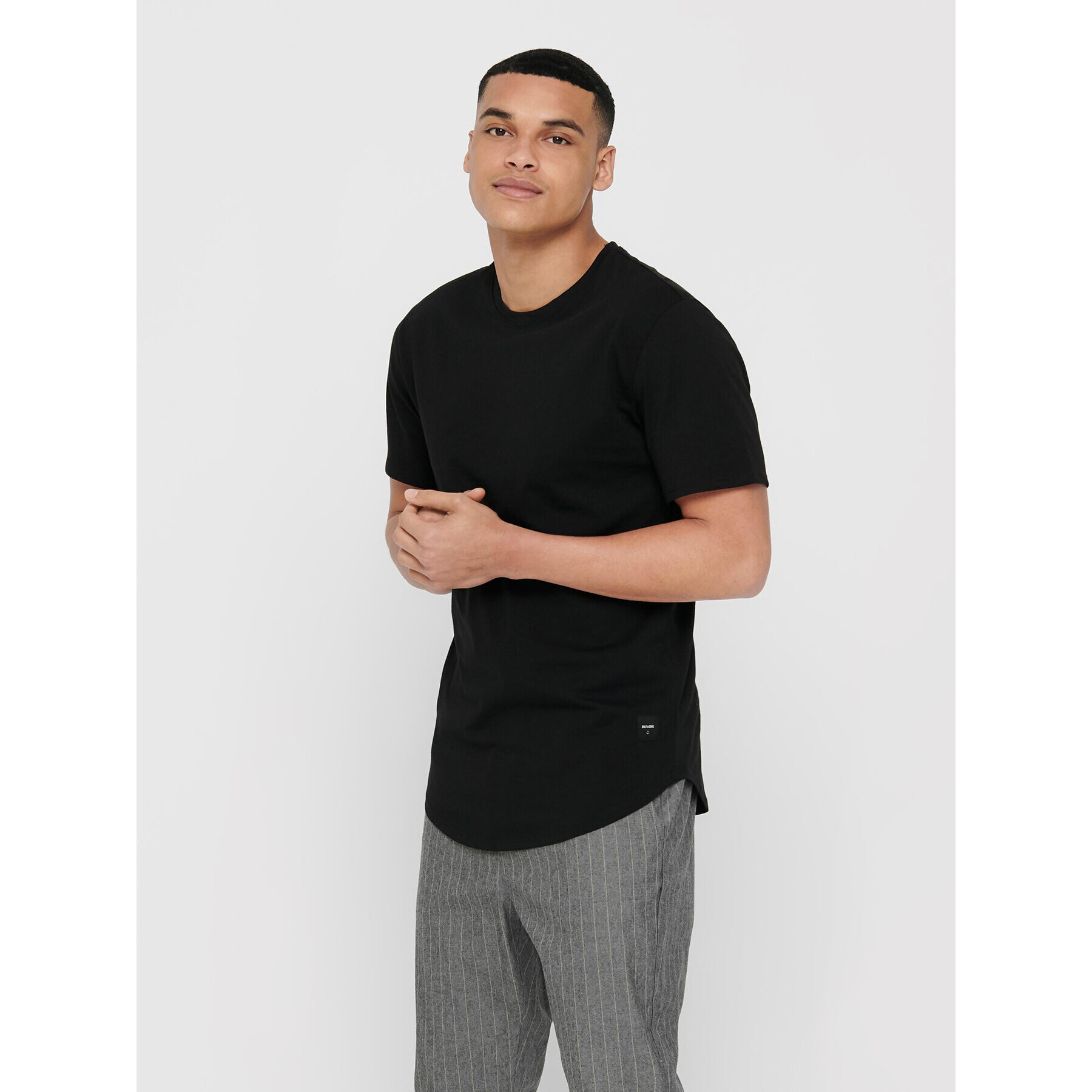 Only & Sons Тишърт Matt 22002973 Черен Regular Fit - Pepit.bg