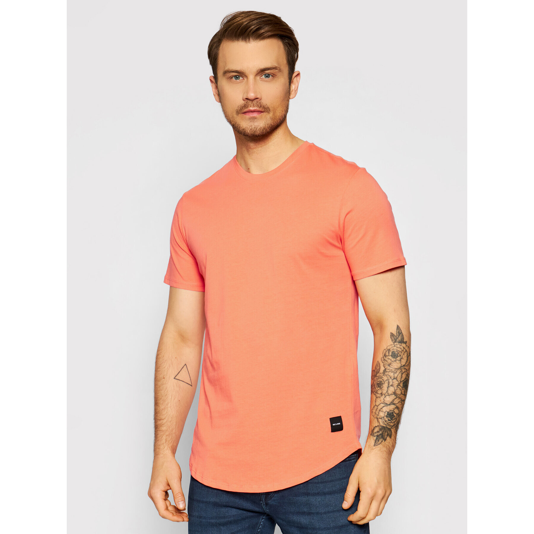 Only & Sons Тишърт Matt 22002973 Оранжев Regular Fit - Pepit.bg