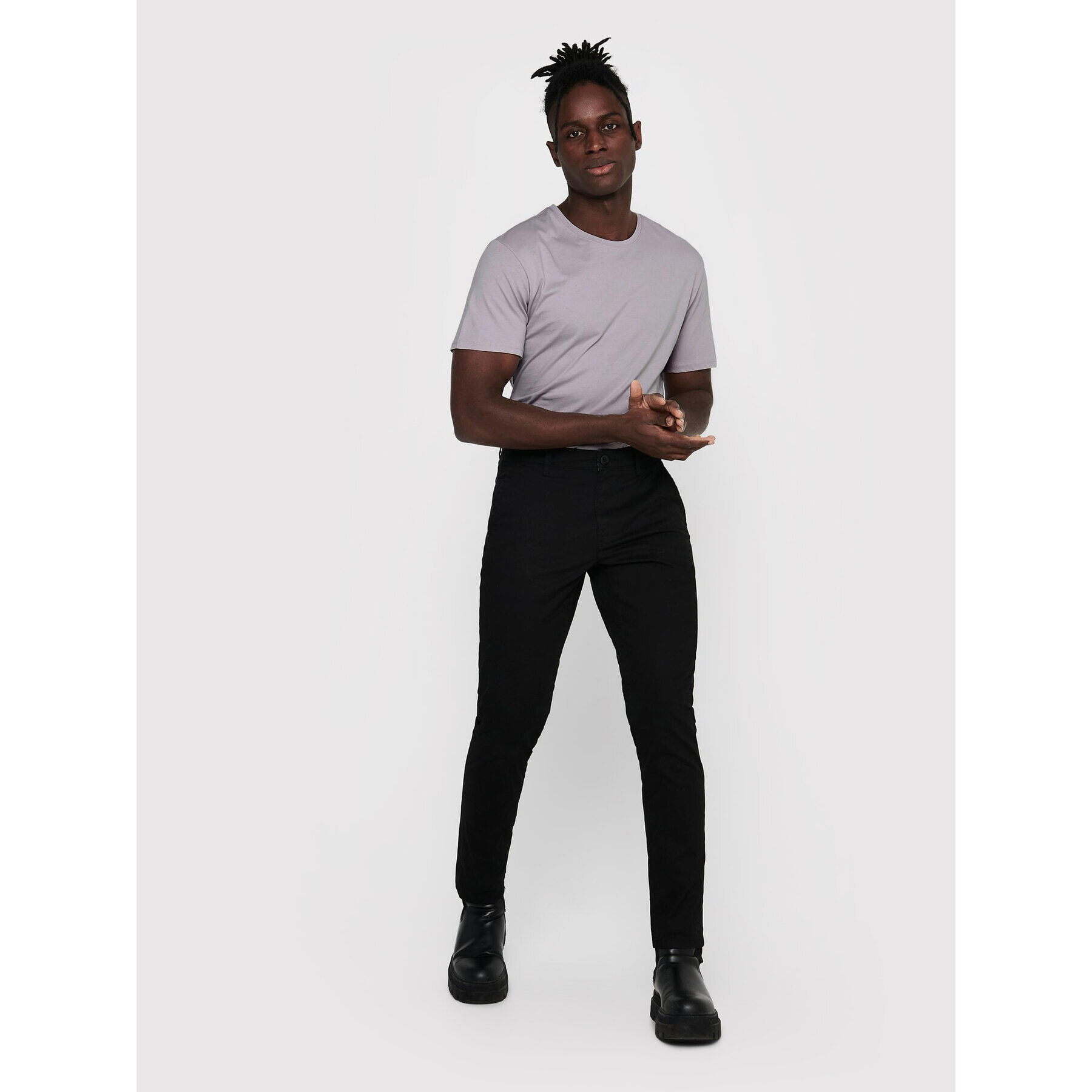 Only & Sons Тишърт Matt 22002973 Сив Regular Fit - Pepit.bg