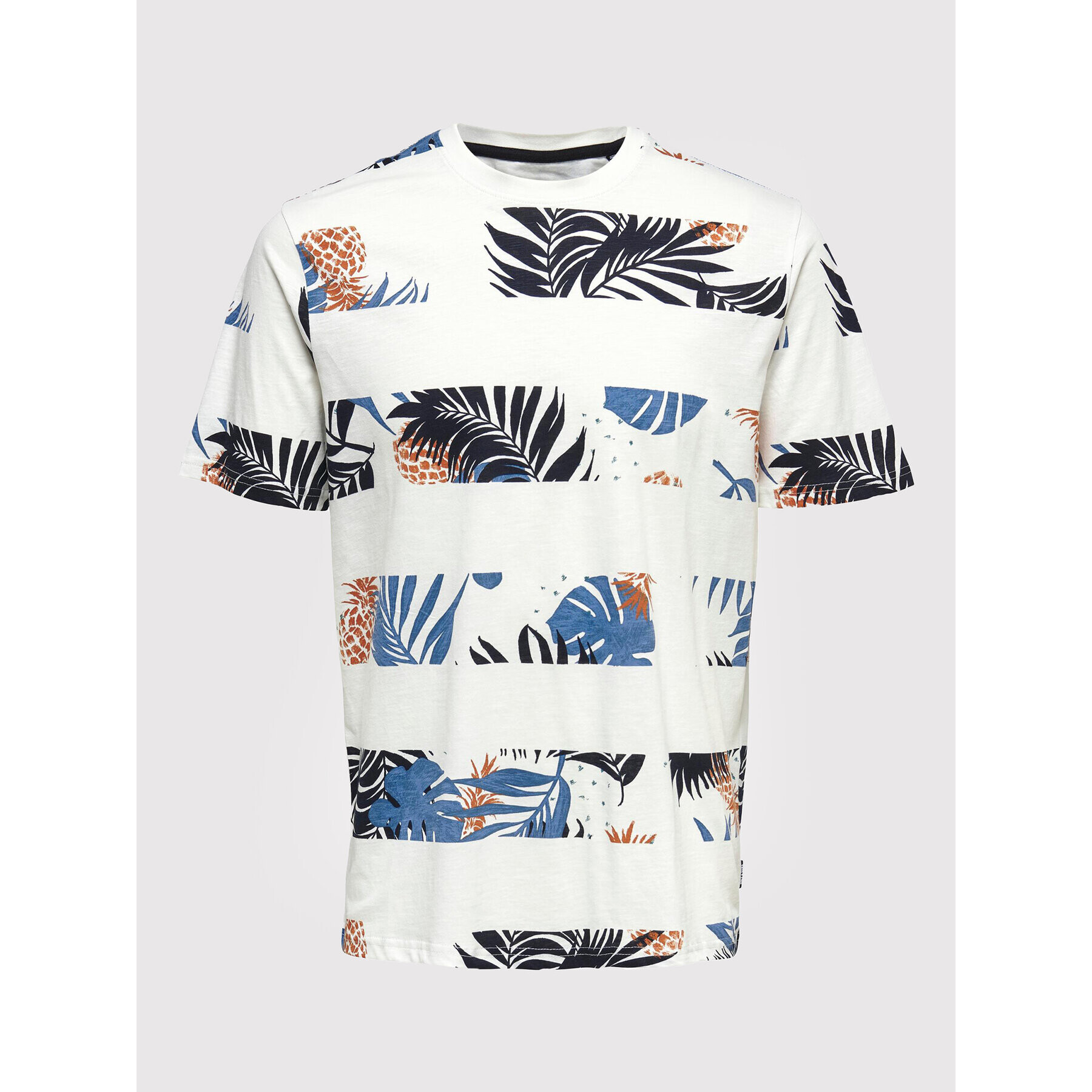 Only & Sons Тишърт Melodi 22022191 Бял Regular Fit - Pepit.bg