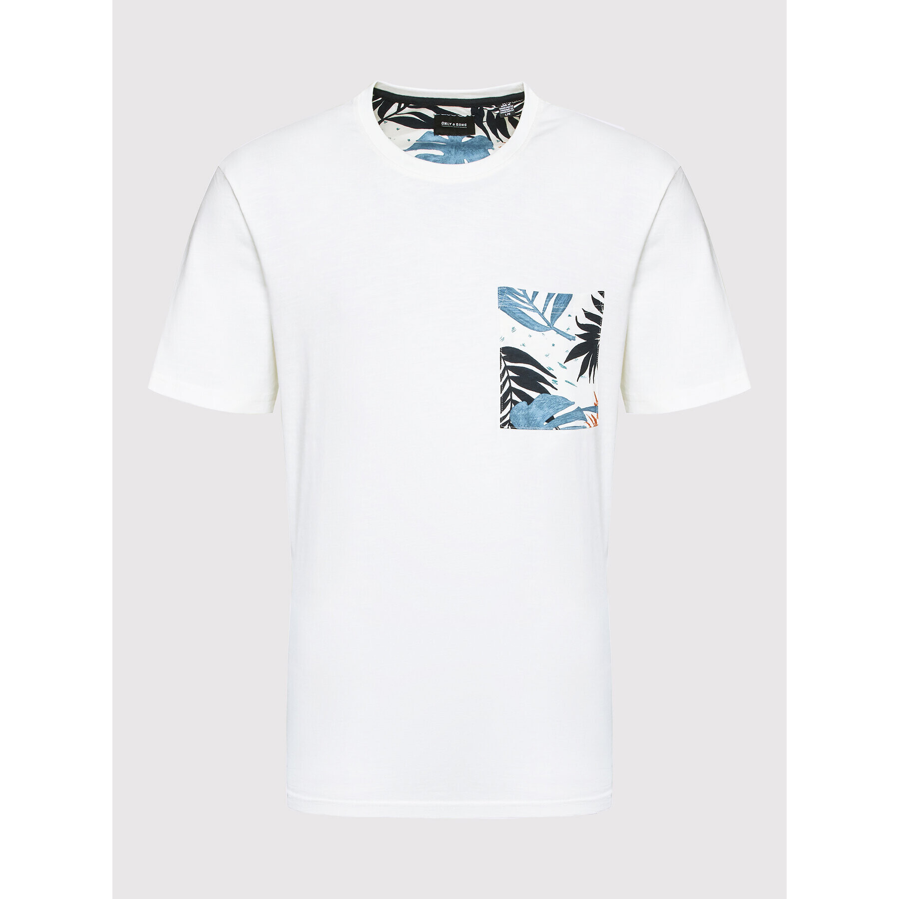 Only & Sons Тишърт Melodi 22022192 Бял Regular Fit - Pepit.bg