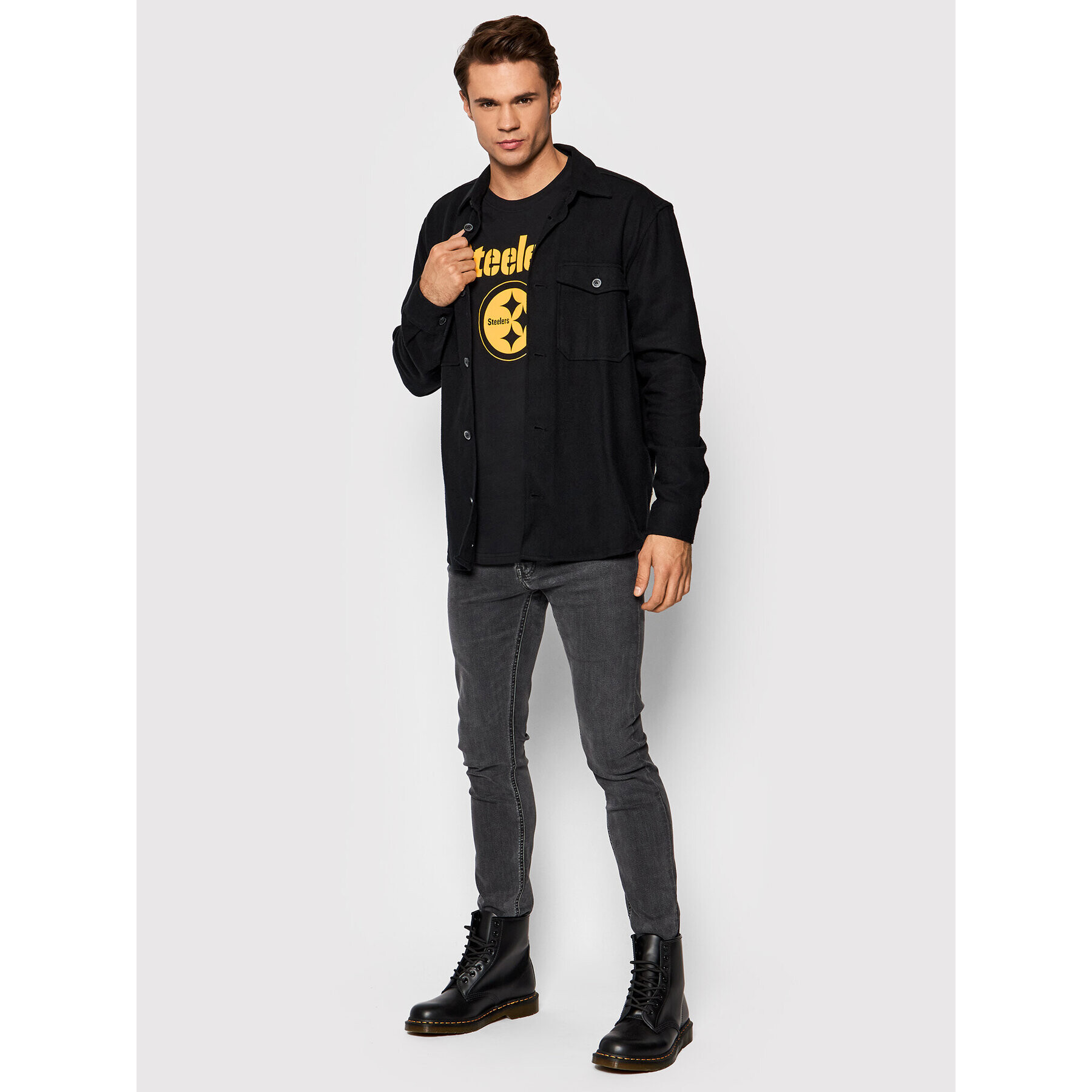 Only & Sons Тишърт NFL 22021464 Черен Regular Fit - Pepit.bg