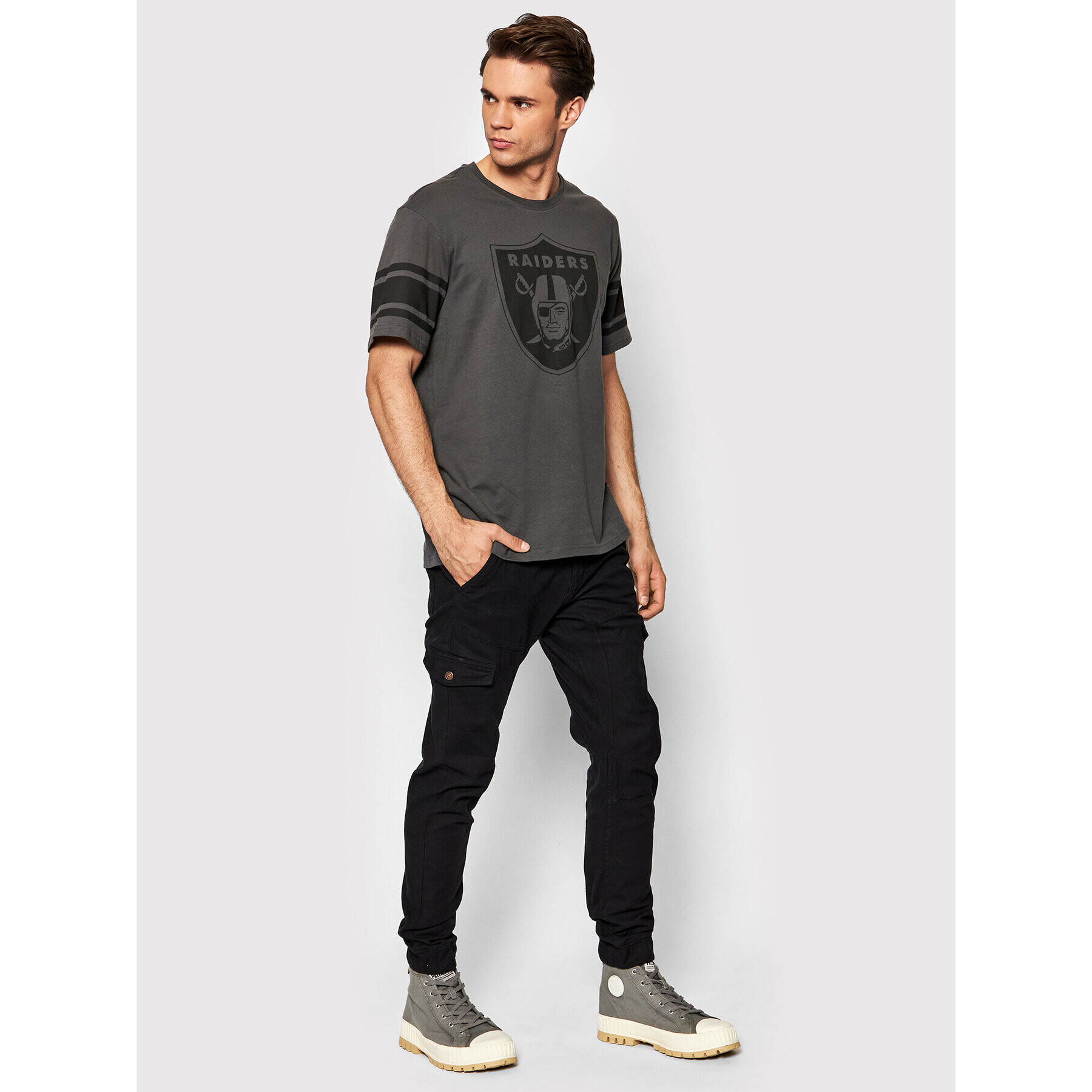 Only & Sons Тишърт NFL 22021464 Сив Regular Fit - Pepit.bg