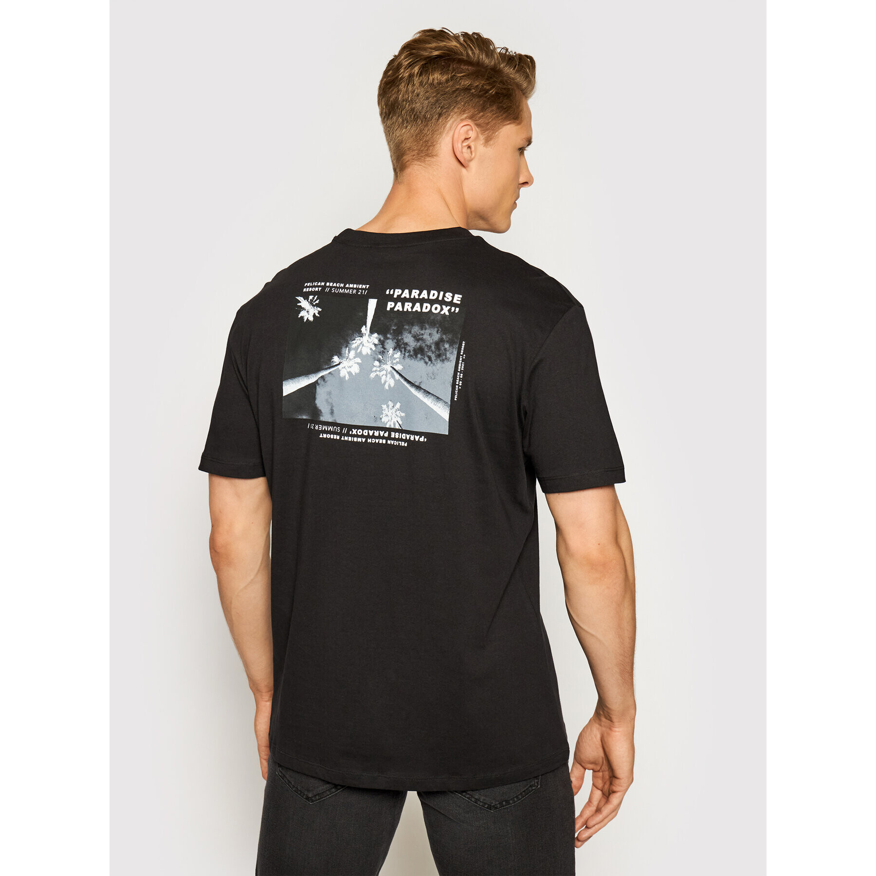 Only & Sons Тишърт Paste 22019745 Черен Regular Fit - Pepit.bg