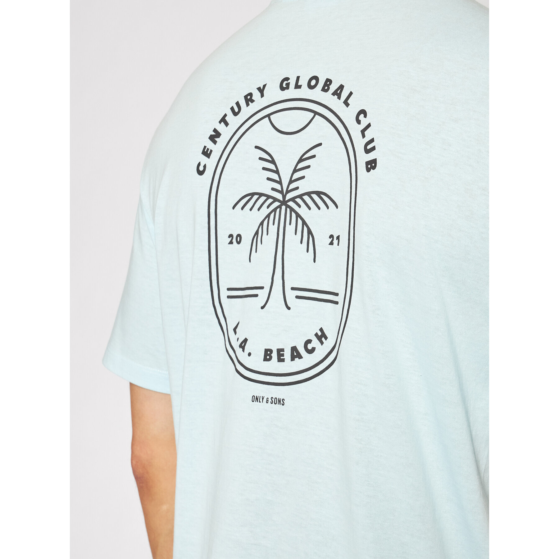 Only & Sons Тишърт Pine 22019744 Син Regular Fit - Pepit.bg
