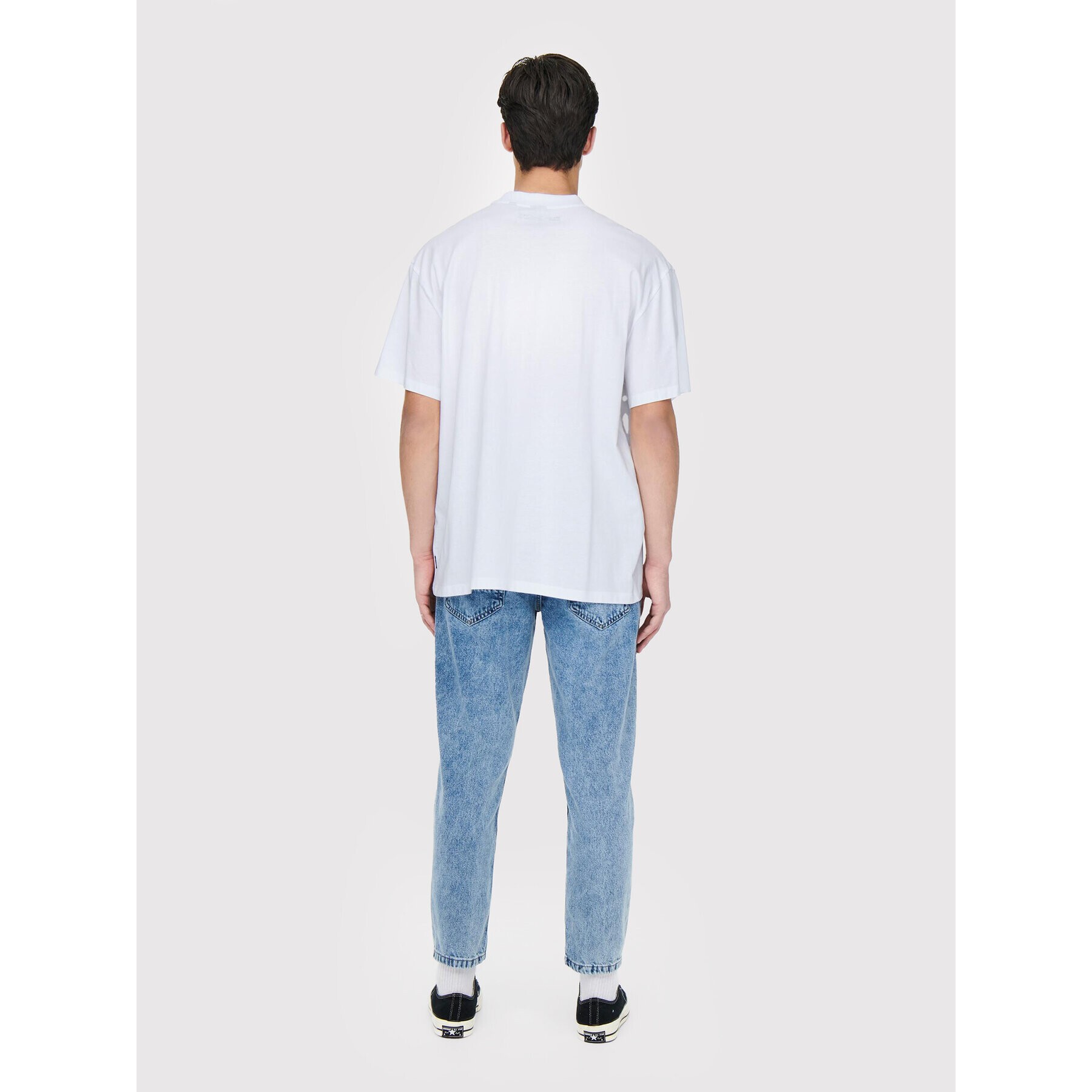 Only & Sons Тишърт Pop Smoke 22022271 Бял Relaxed Fit - Pepit.bg