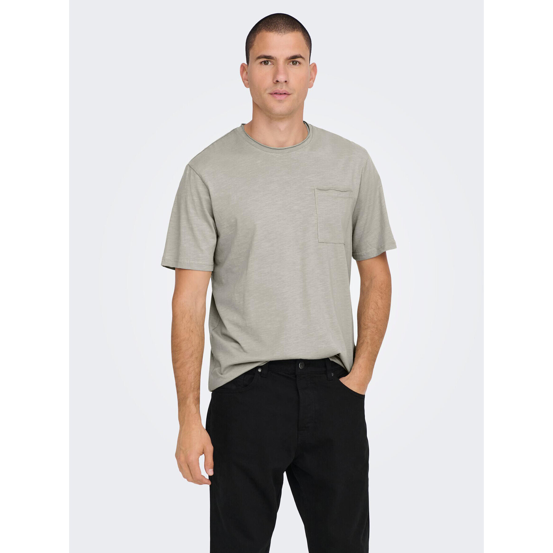 Only & Sons Тишърт Roy 22022531 Екрю Regular Fit - Pepit.bg