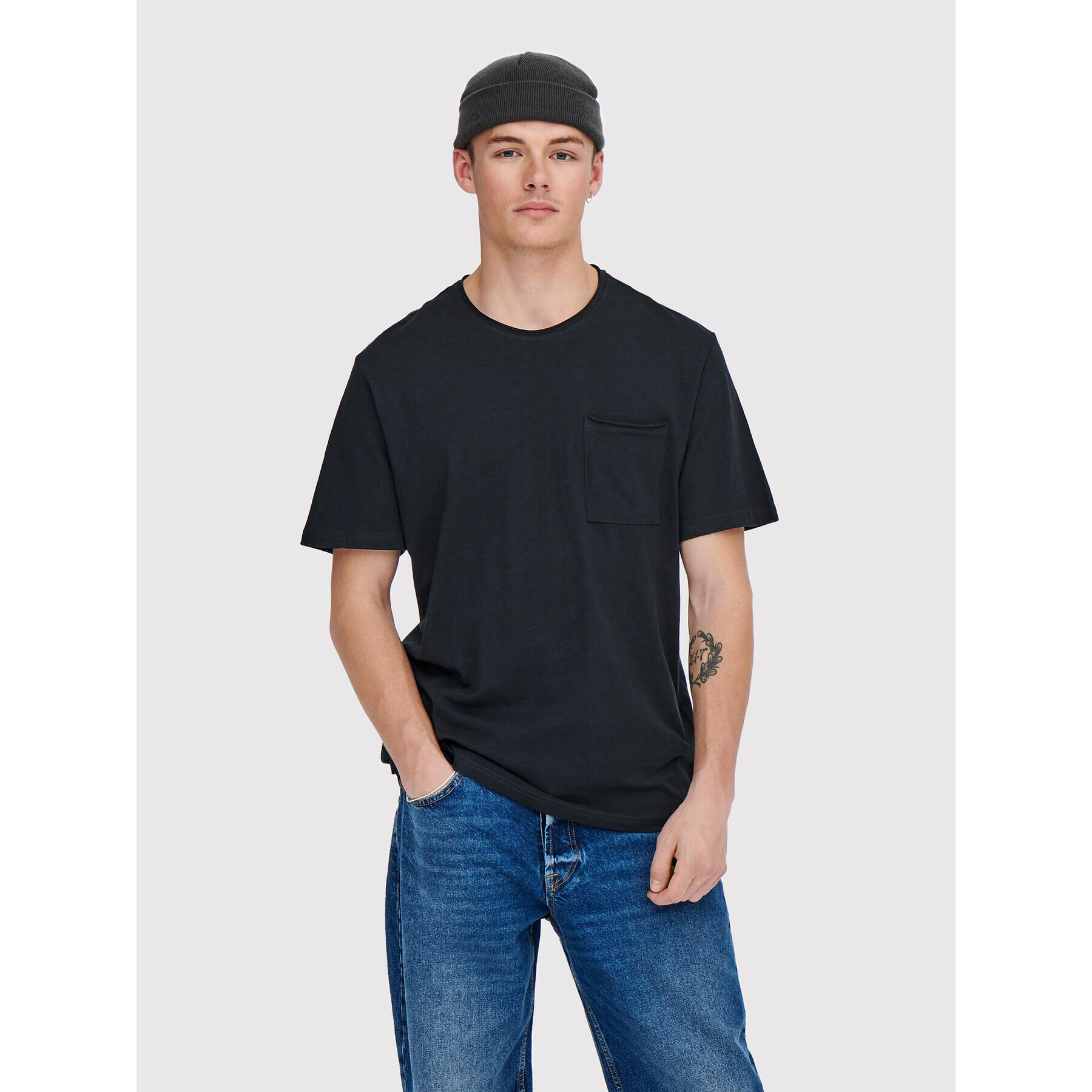 Only & Sons Тишърт Roy 22022531 Тъмносин Regular Fit - Pepit.bg