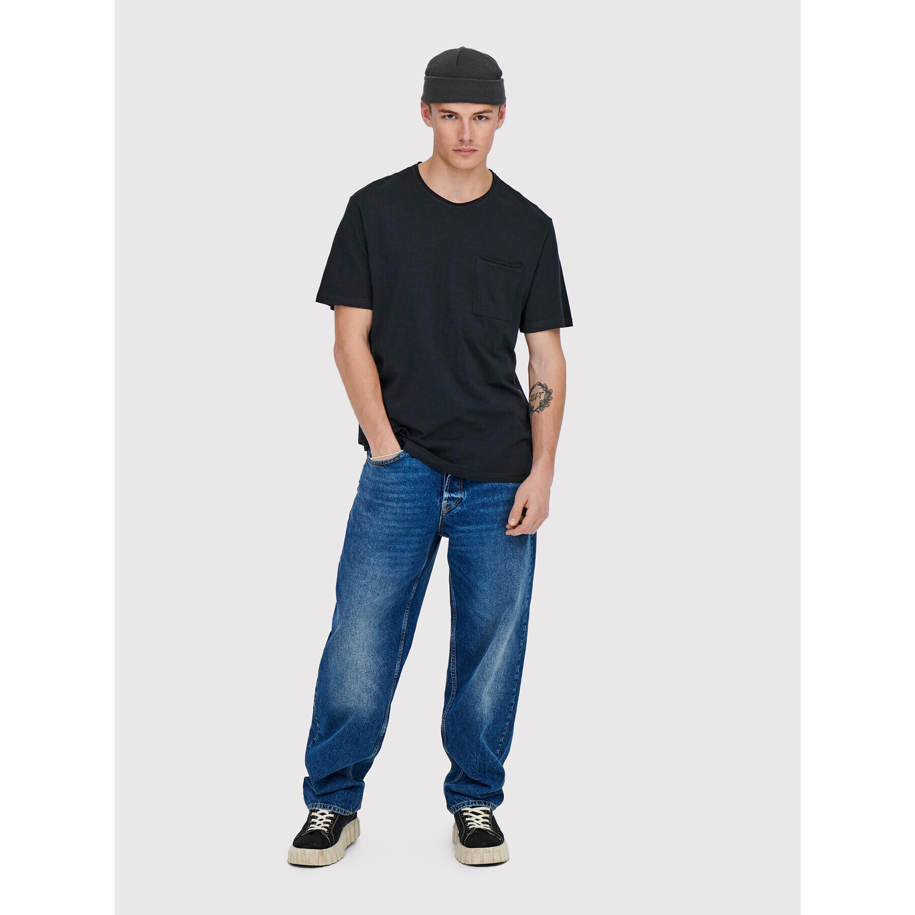 Only & Sons Тишърт Roy 22022531 Тъмносин Regular Fit - Pepit.bg
