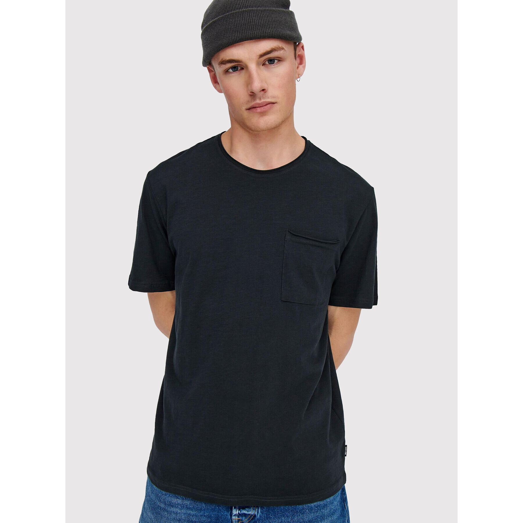 Only & Sons Тишърт Roy 22022531 Тъмносин Regular Fit - Pepit.bg