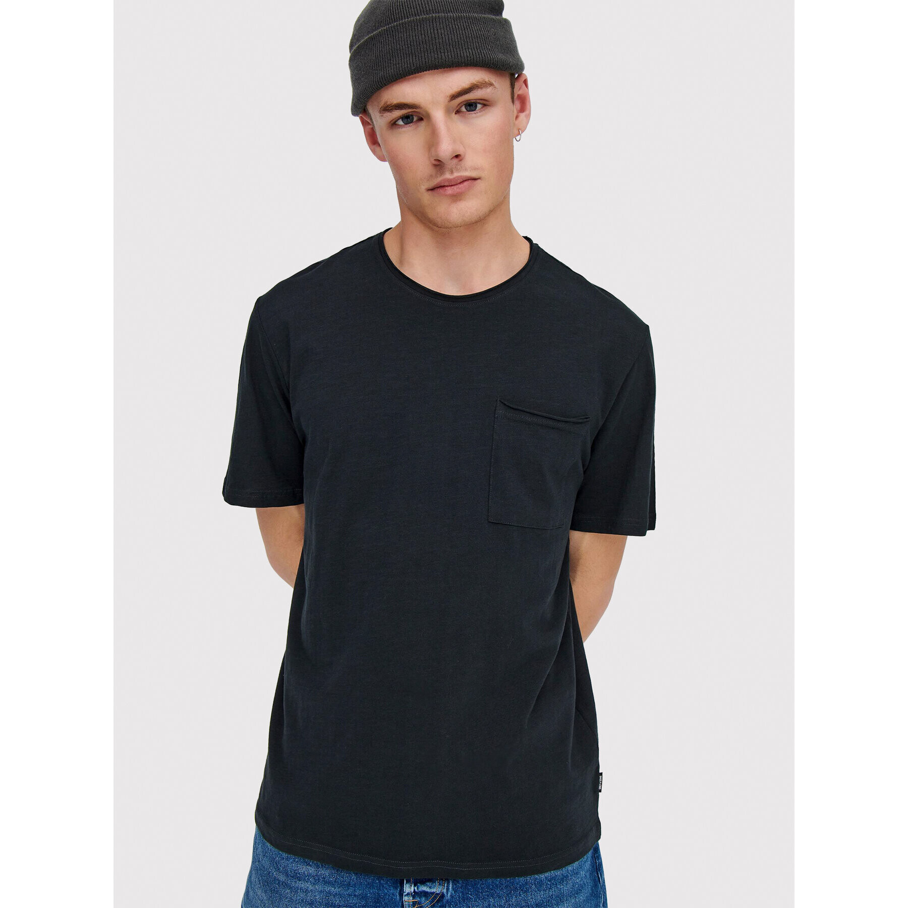 Only & Sons Тишърт Roy 22022531 Тъмносин Regular Fit - Pepit.bg