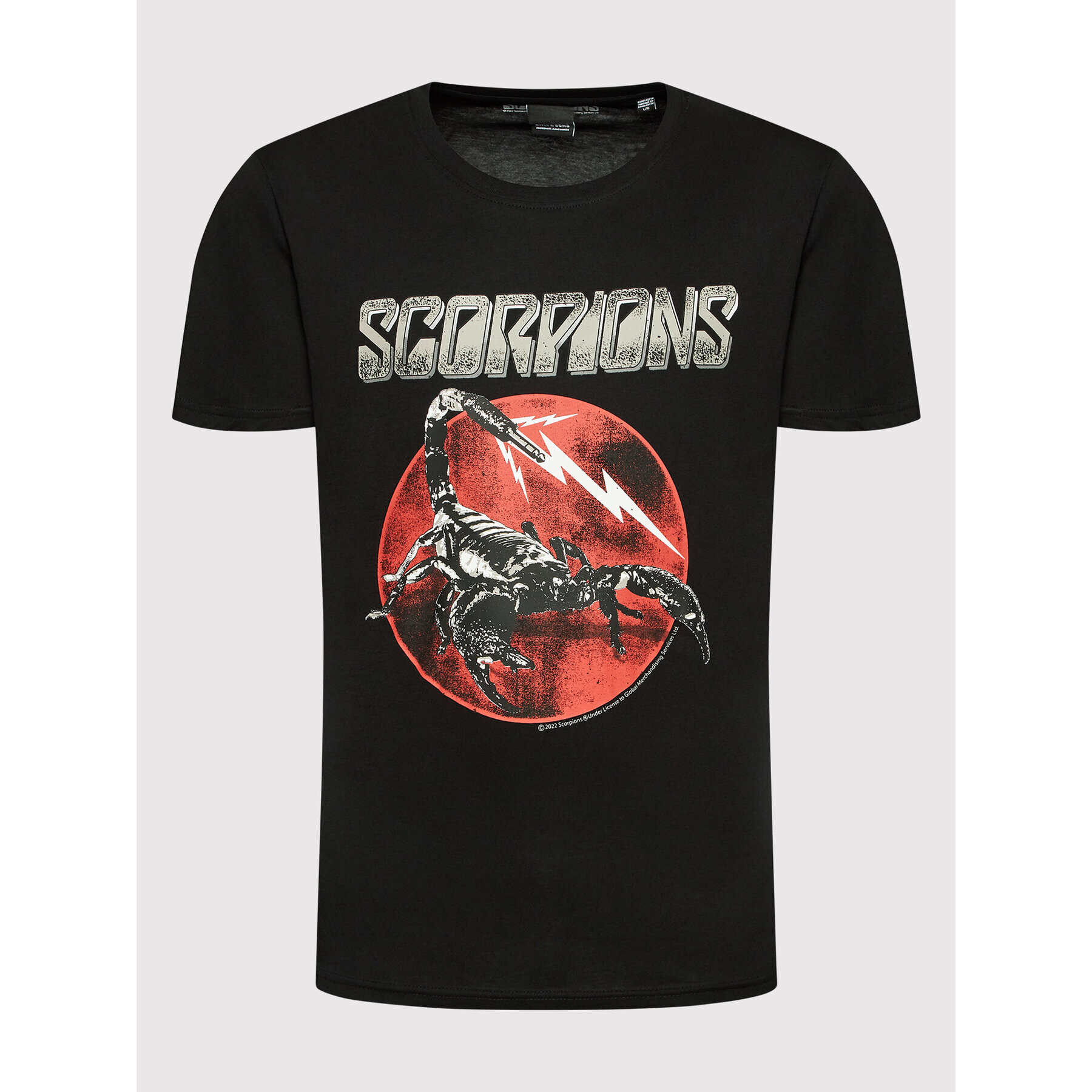 Only & Sons Тишърт Scorpions 22024237 Черен Regular Fit - Pepit.bg