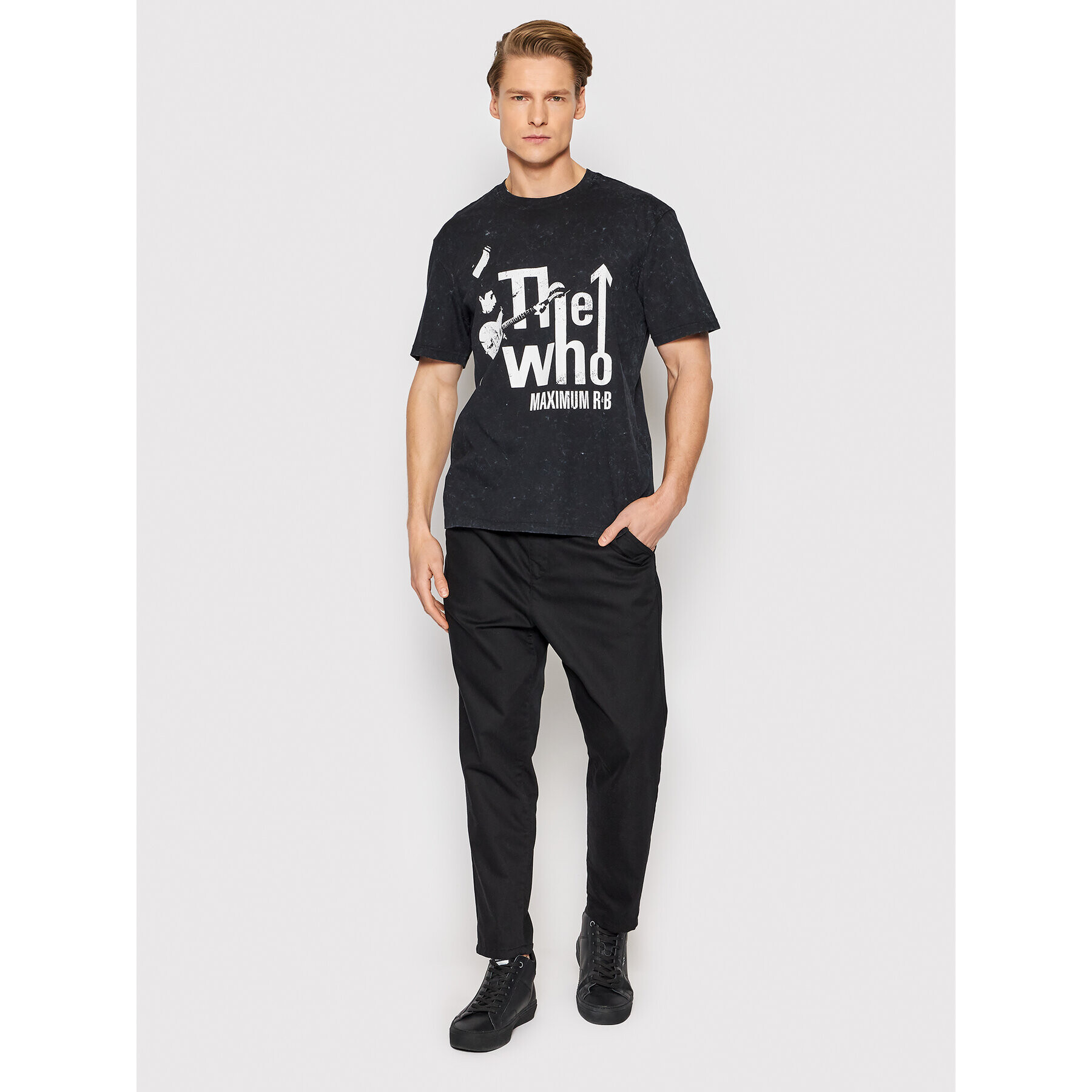 Only & Sons Тишърт Who 22021852 Черен Regular Fit - Pepit.bg