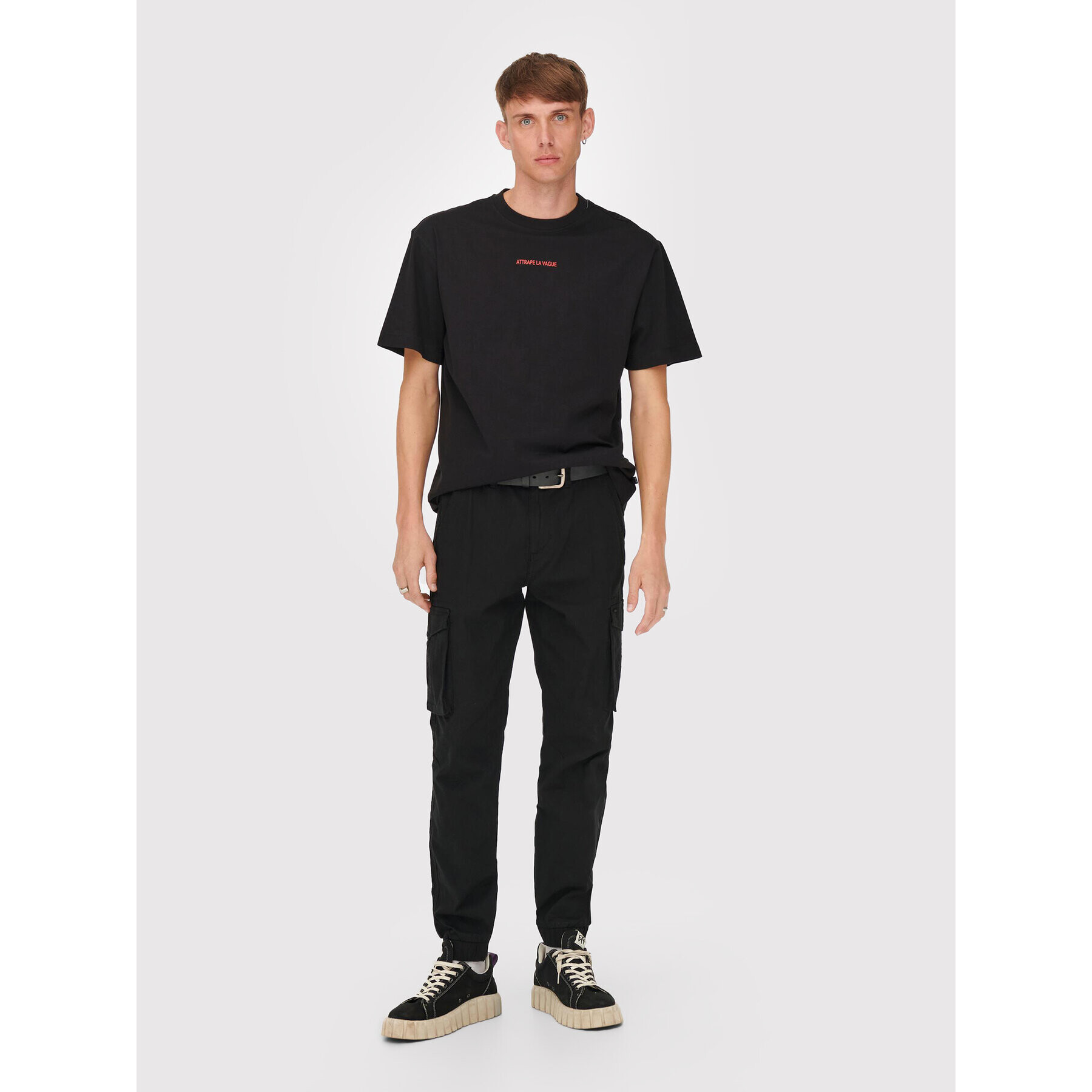 Only & Sons Тишърт Wilbert 22022178 Черен Relaxed Fit - Pepit.bg