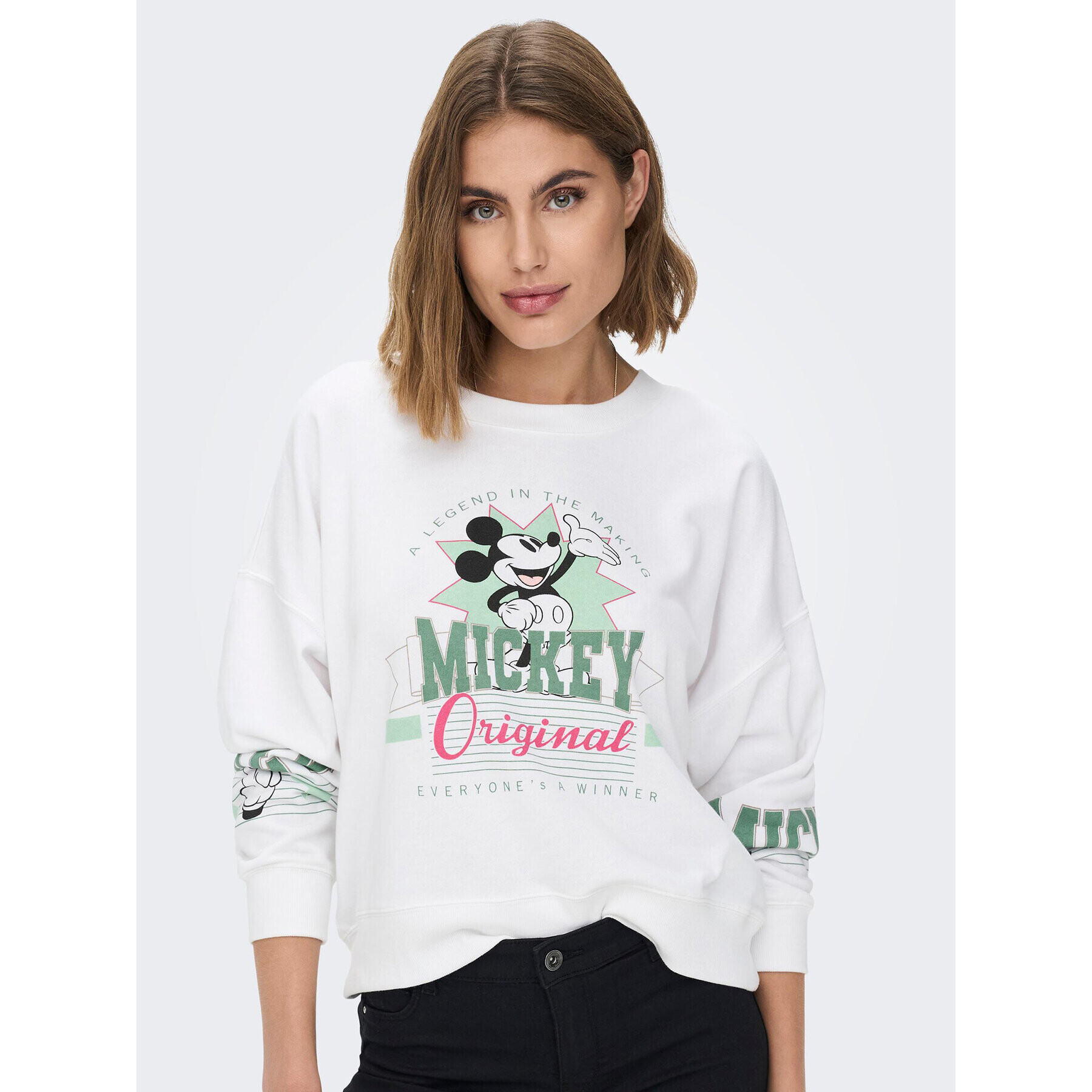 ONLY Суитшърт Mickey Mouse 15272197 Бордо Regular Fit - Pepit.bg