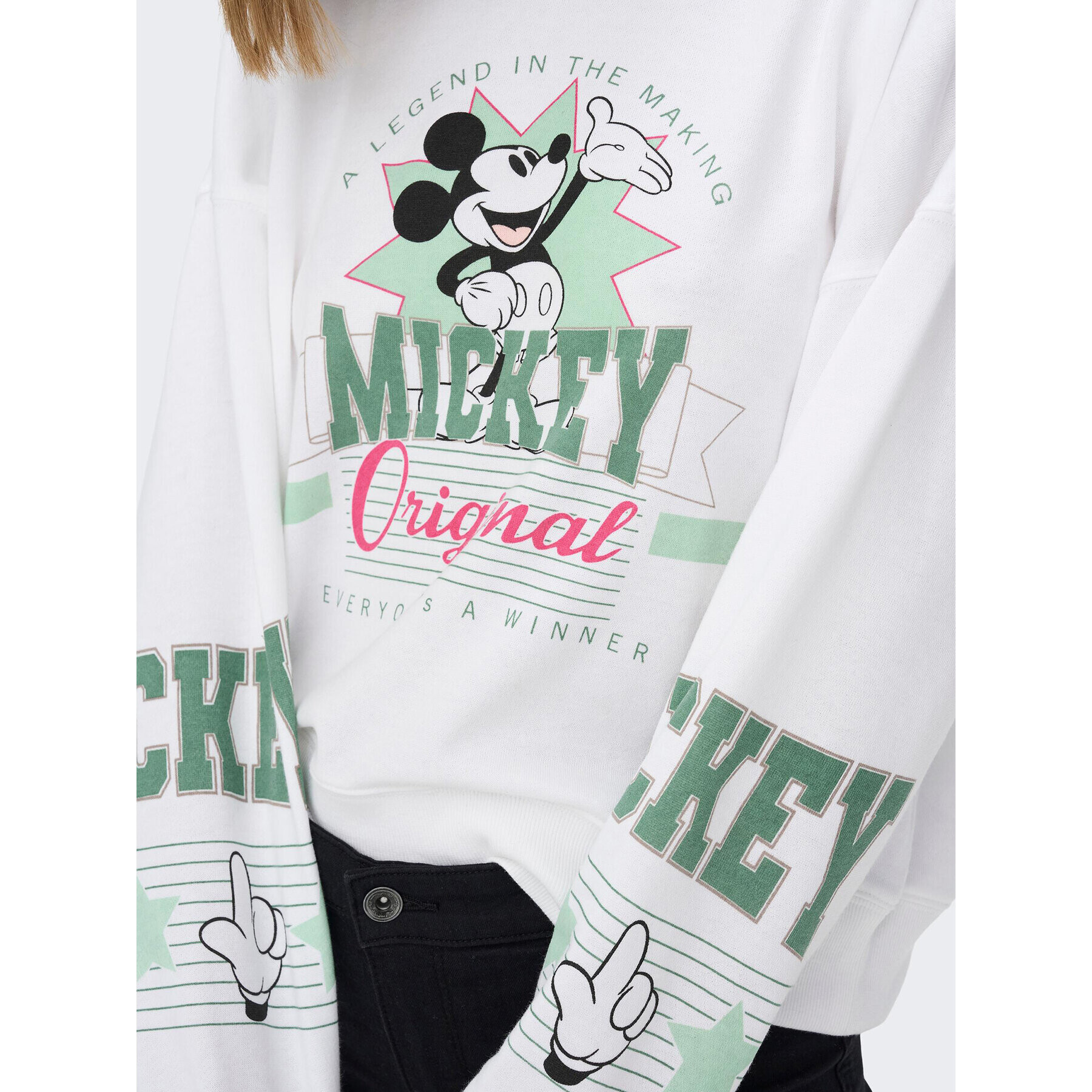 ONLY Суитшърт Mickey Mouse 15272197 Бордо Regular Fit - Pepit.bg