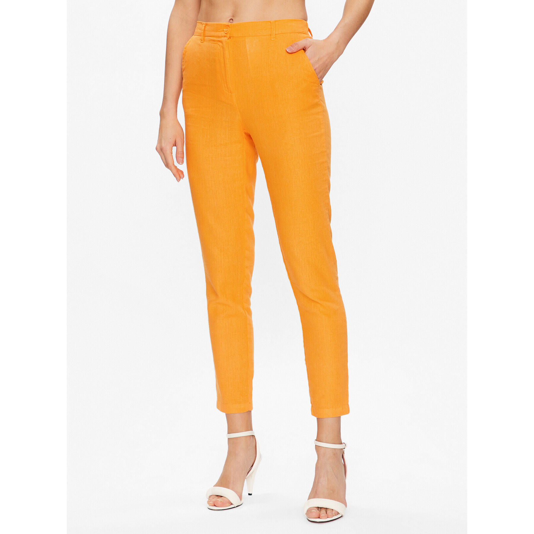 ONLY Текстилни панталони 15278713 Оранжев Regular Fit - Pepit.bg