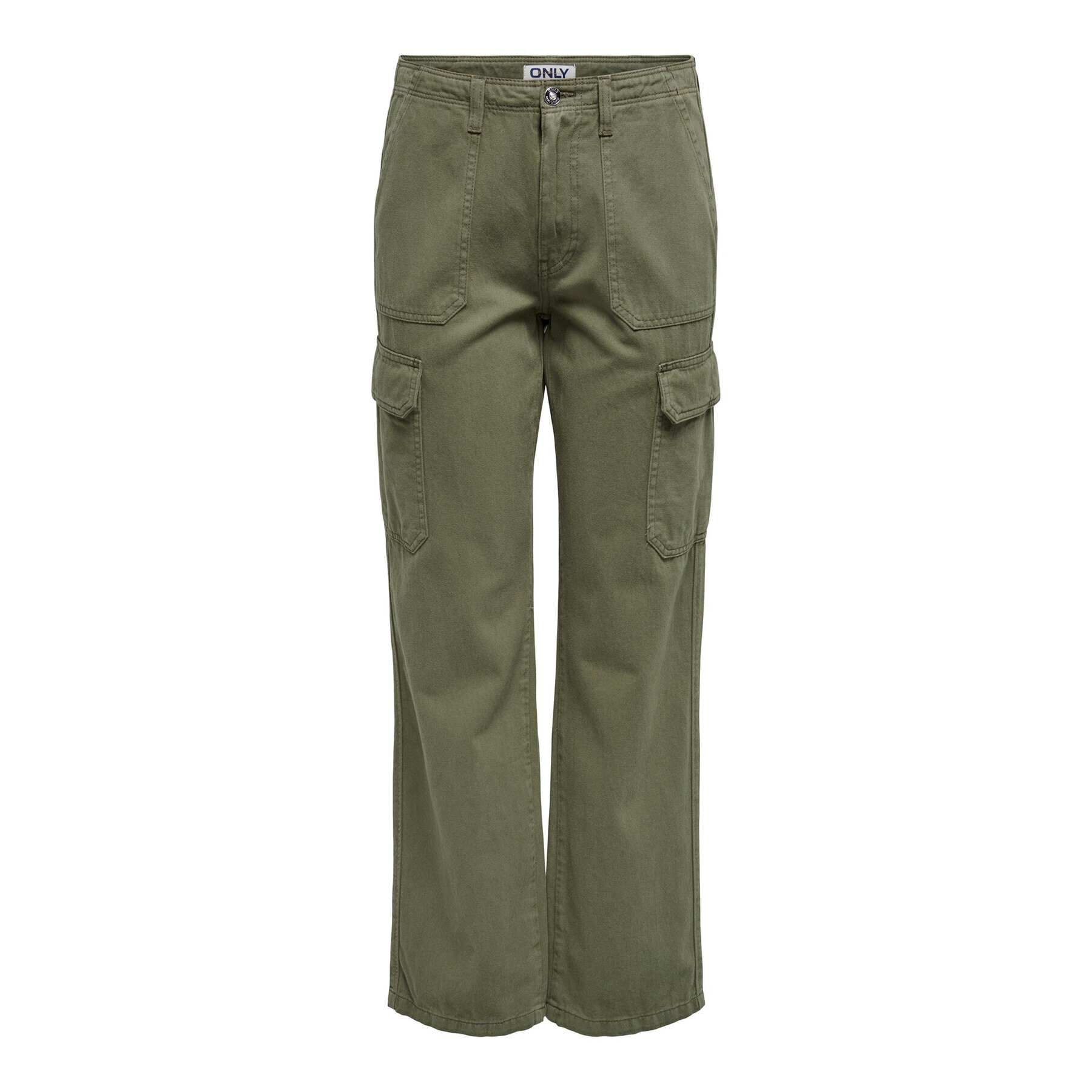 ONLY Текстилни панталони 15300976 Зелен Loose Fit - Pepit.bg