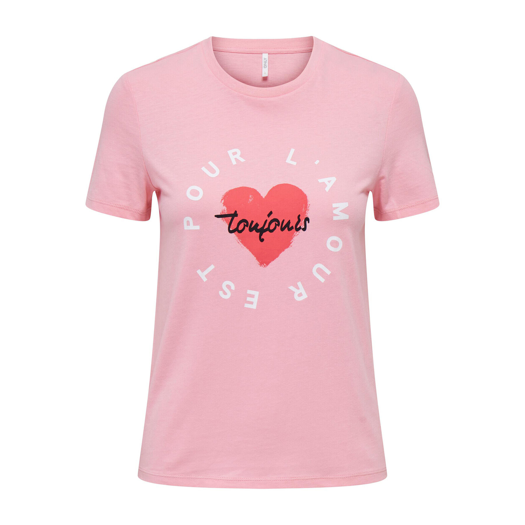 ONLY Тишърт 15266625 Розов Regular Fit - Pepit.bg