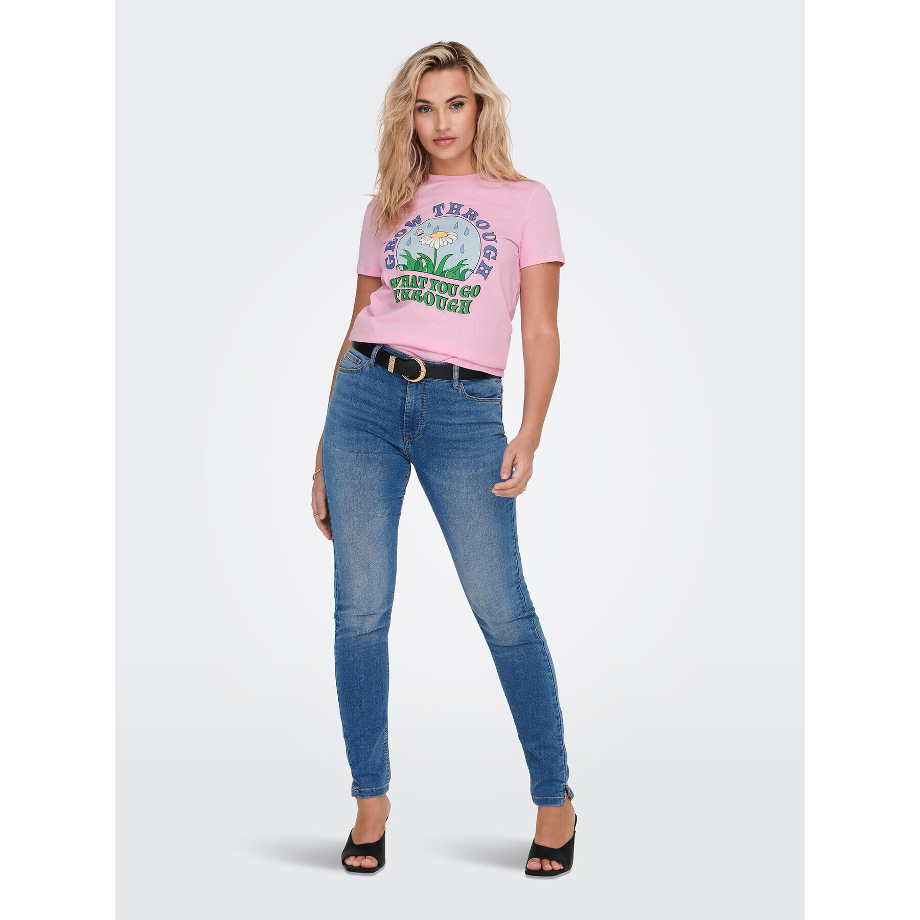 ONLY Тишърт 15286727 Розов Regular Fit - Pepit.bg