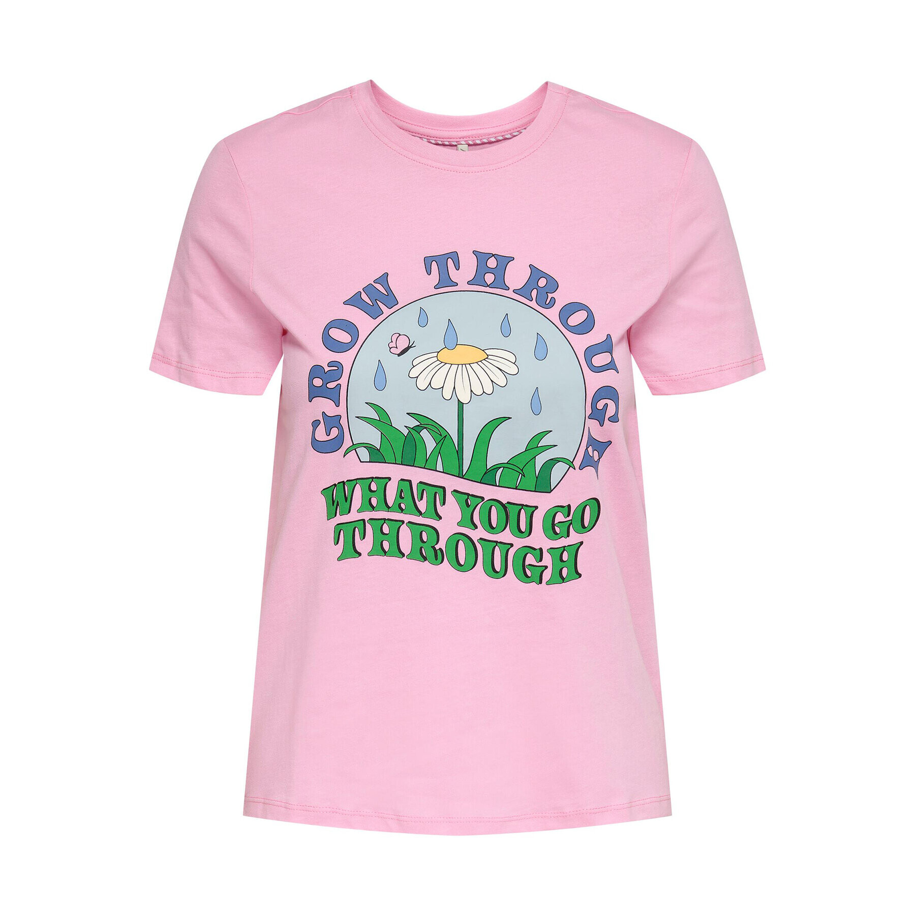 ONLY Тишърт 15286727 Розов Regular Fit - Pepit.bg
