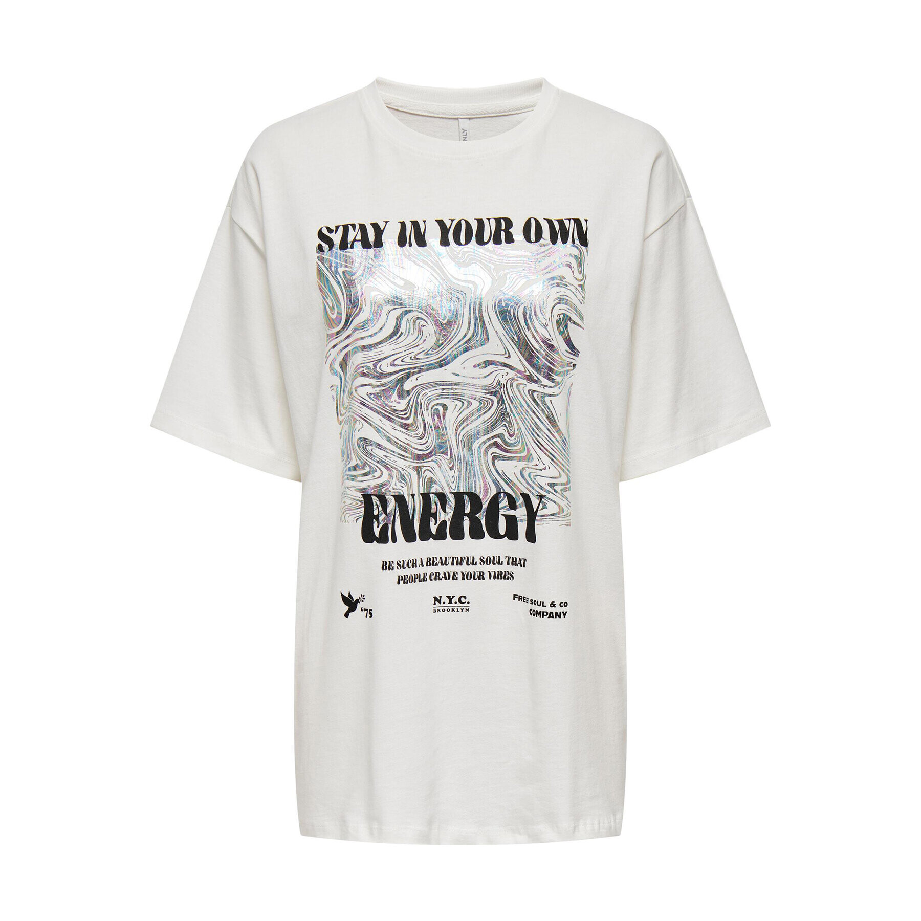 ONLY Тишърт 15290567 Бял Regular Fit - Pepit.bg