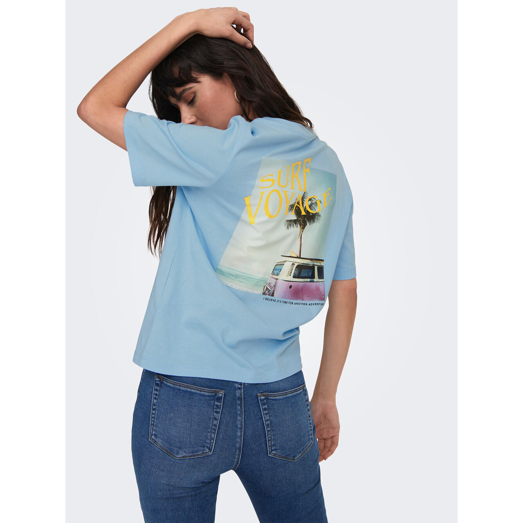 ONLY Тишърт 15295382 Син Regular Fit - Pepit.bg