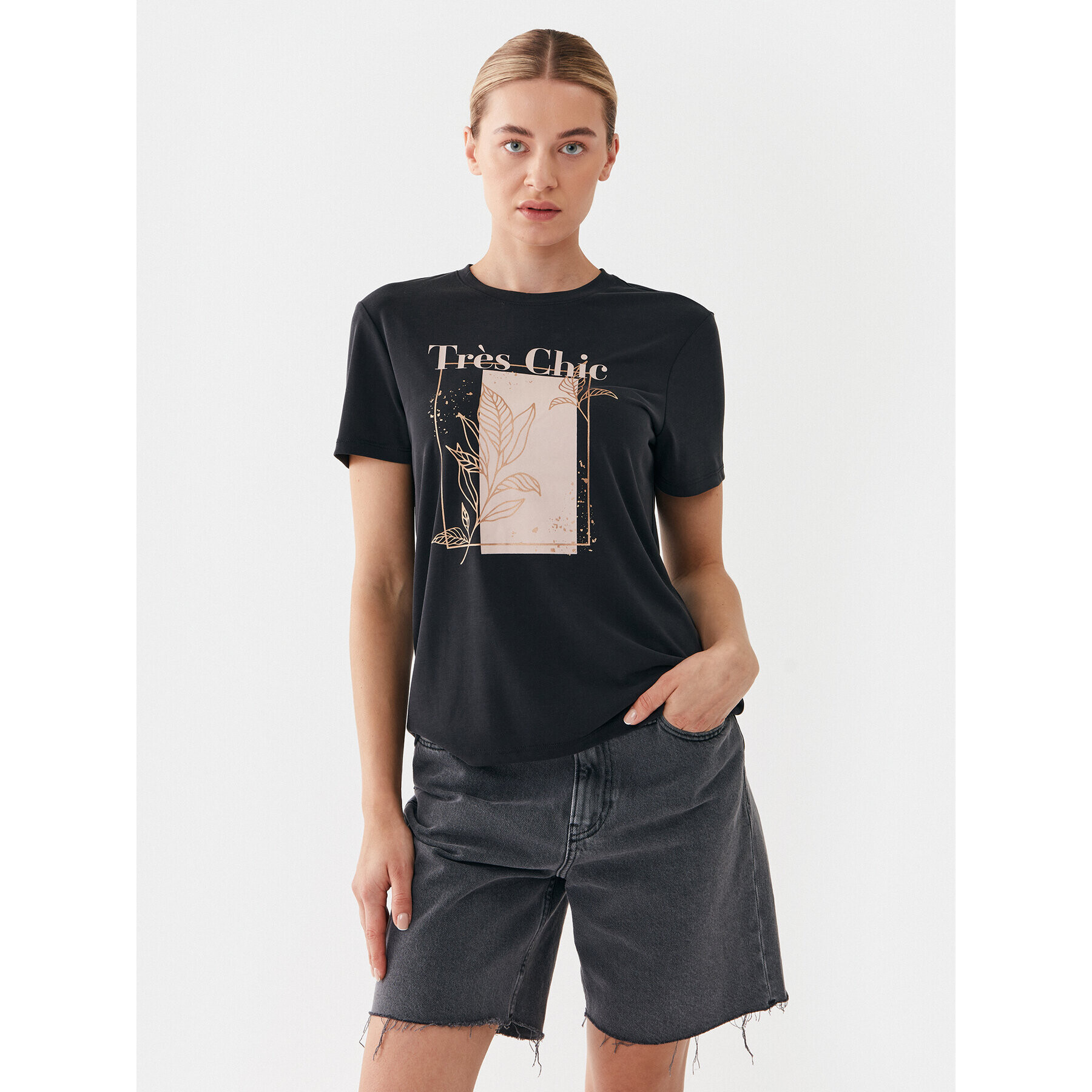 ONLY Тишърт 15303212 Черен Regular Fit - Pepit.bg