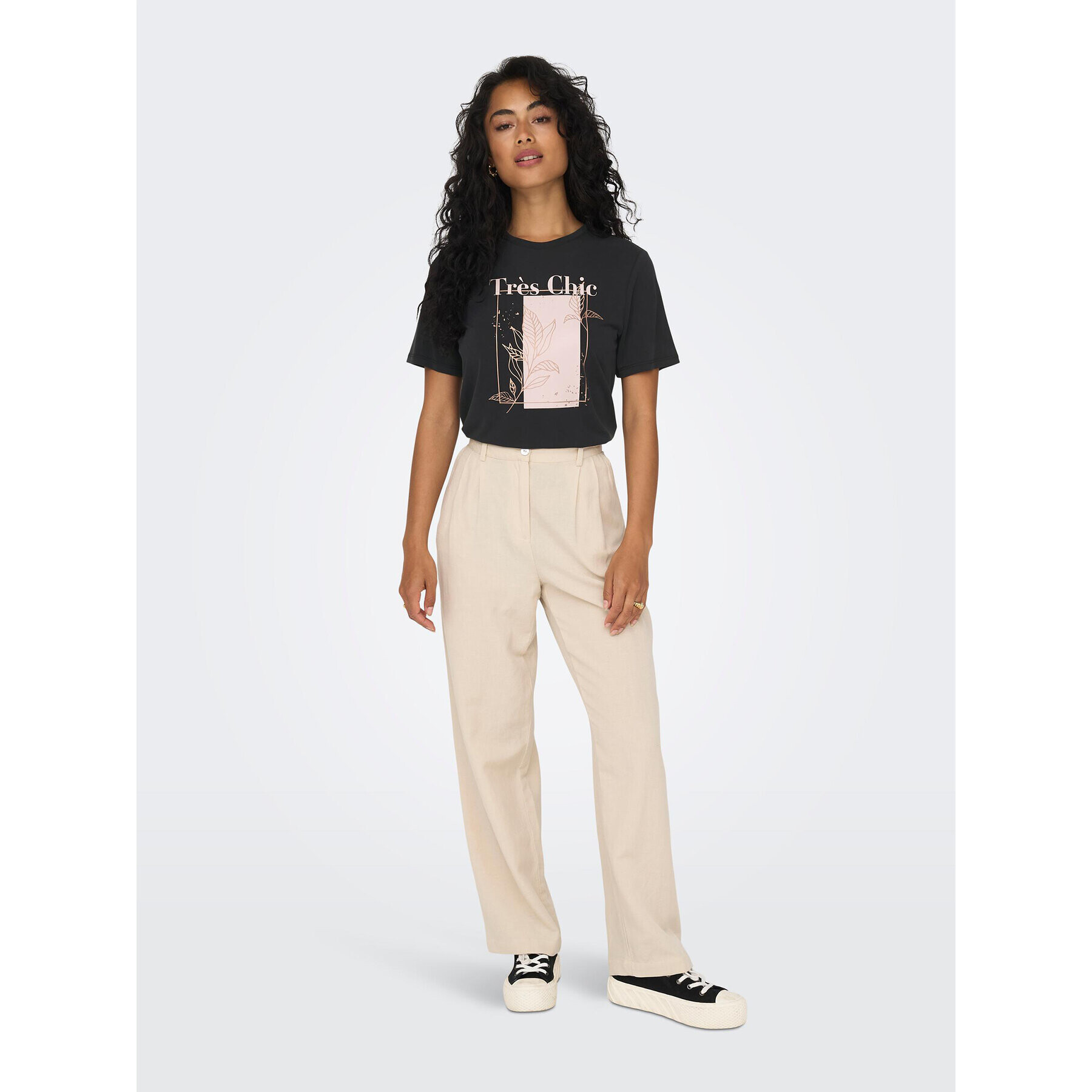 ONLY Тишърт 15303212 Черен Regular Fit - Pepit.bg